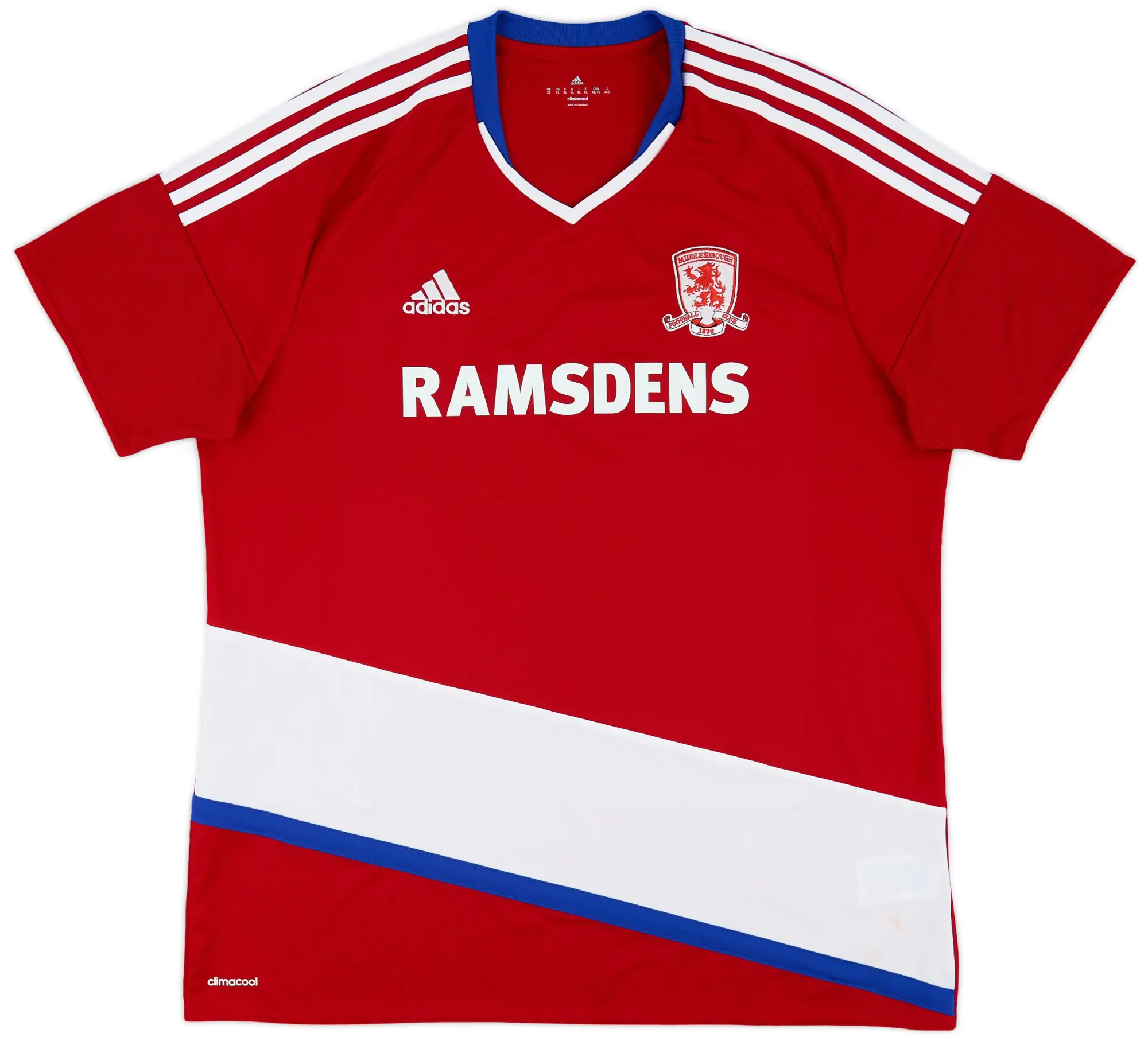 adidas 2016-17 Middlesbrough Home Shirt - 6/10 - (XL)