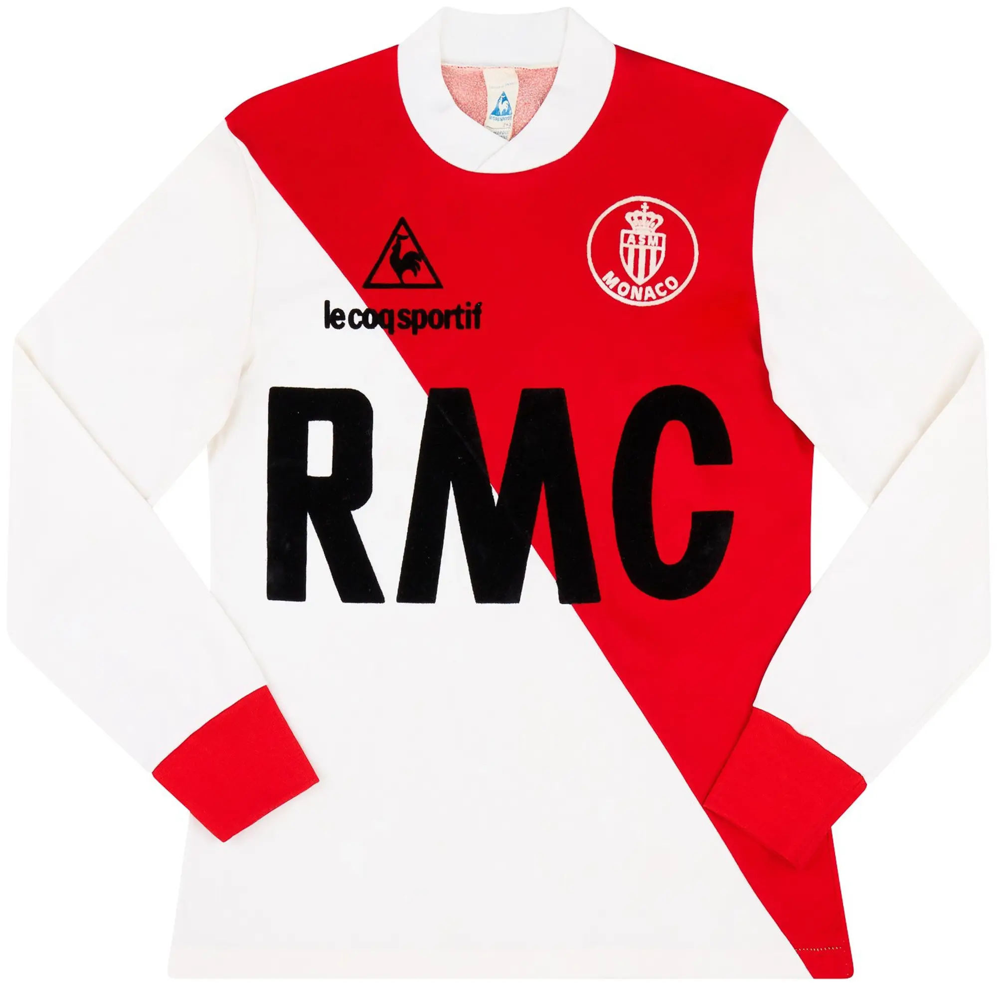 LeCoqSportif 1981-82 Monaco Home L/S Shirt - 8/10 - (S)