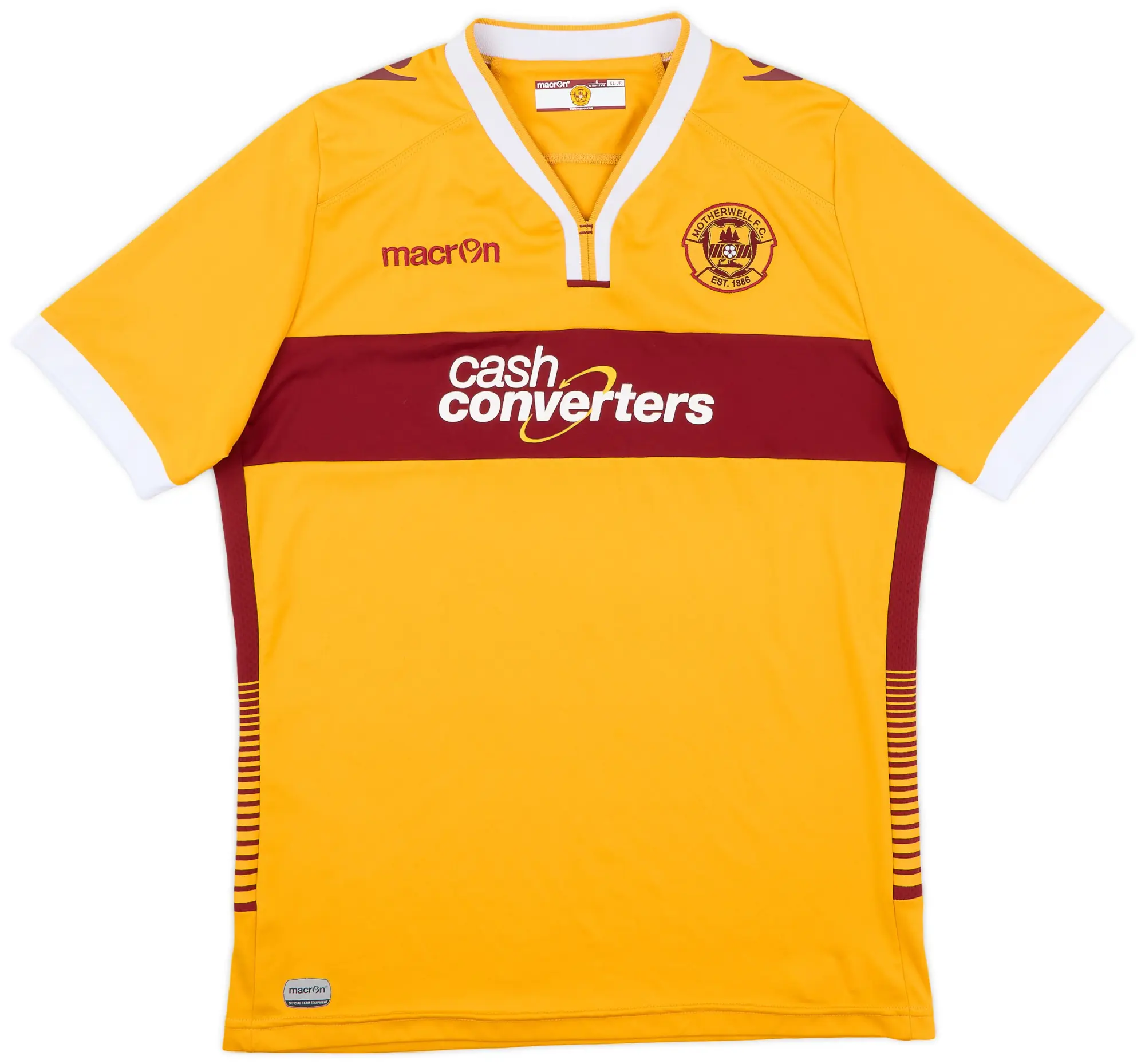 Macron 2014-15 Motherwell Home Shirt - 8/10 - (XL.Boys)