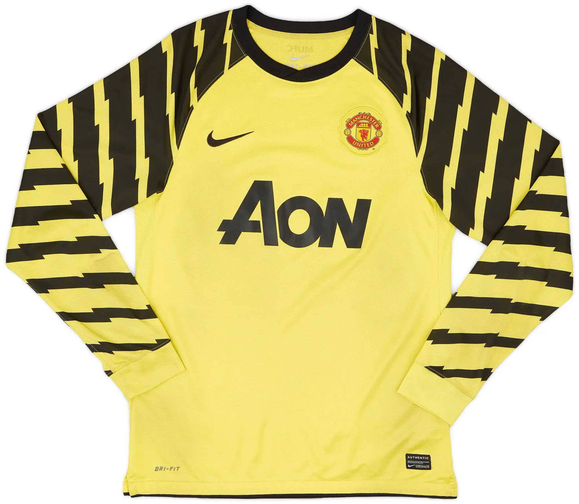 Nike 2010-11 Manchester United Yellow GK Shirt - 6/10 - (M)