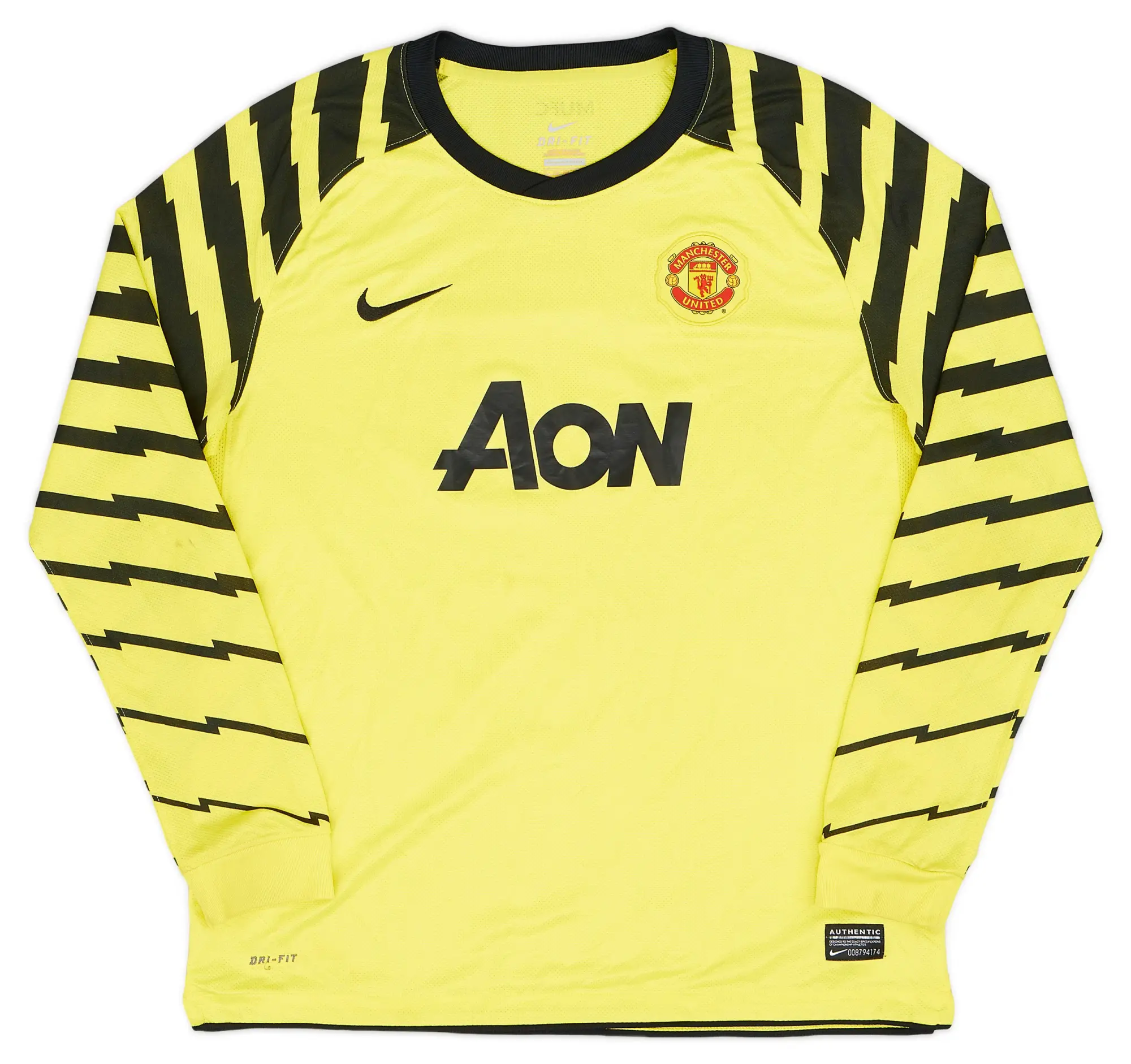 Nike 2010-11 Manchester United Yellow GK Shirt - 8/10 - (XL.Boys)