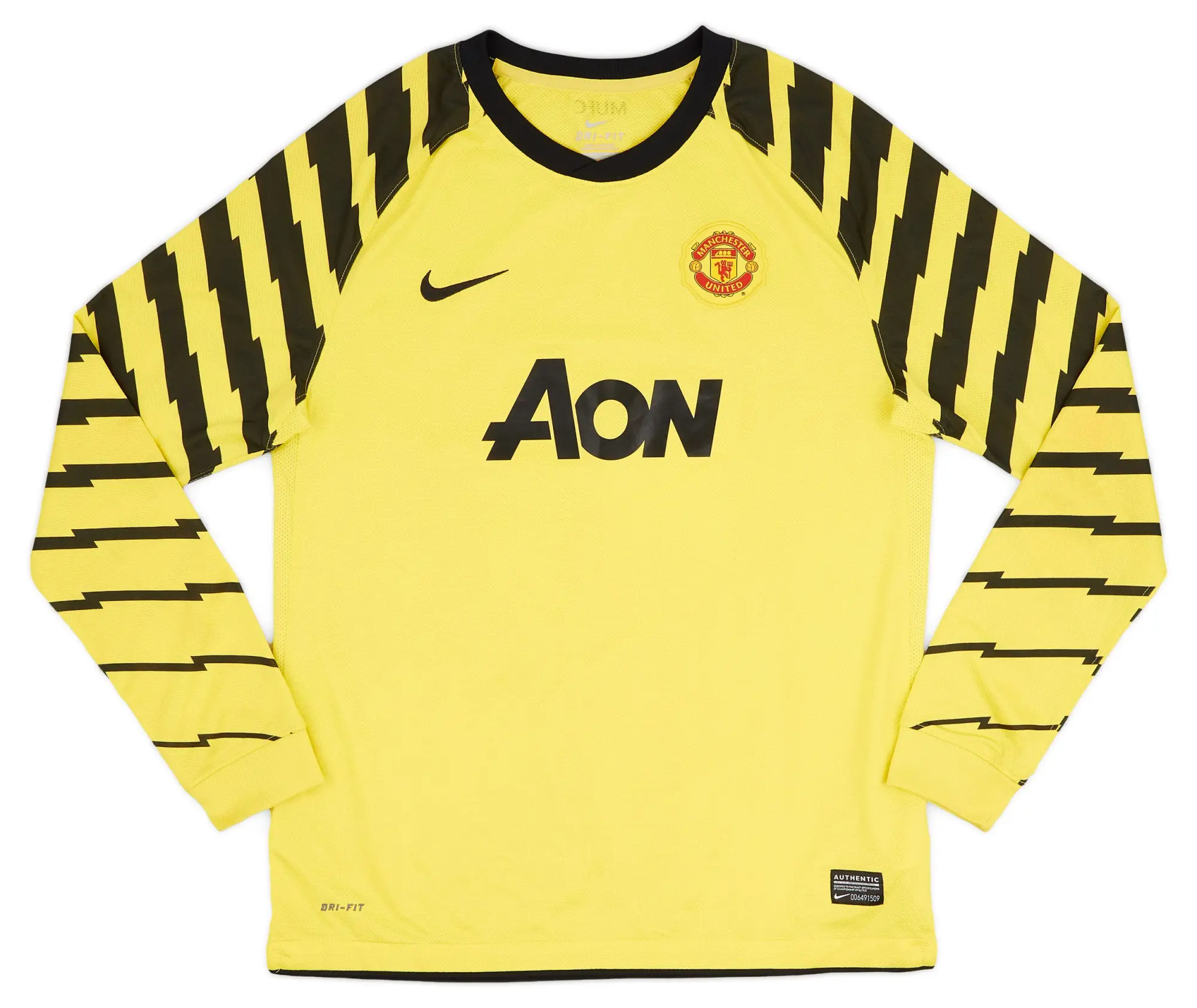 Nike 2010-11 Manchester United Yellow GK Shirt - 8/10 - (XL.Boys)