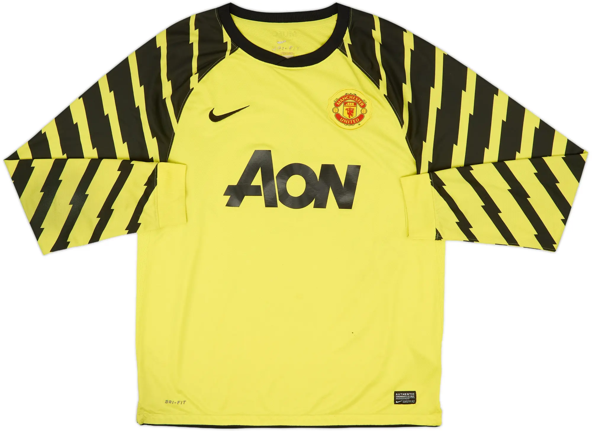 Nike 2010-11 Manchester United Yellow GK Shirt - 8/10 - (XL.Boys)