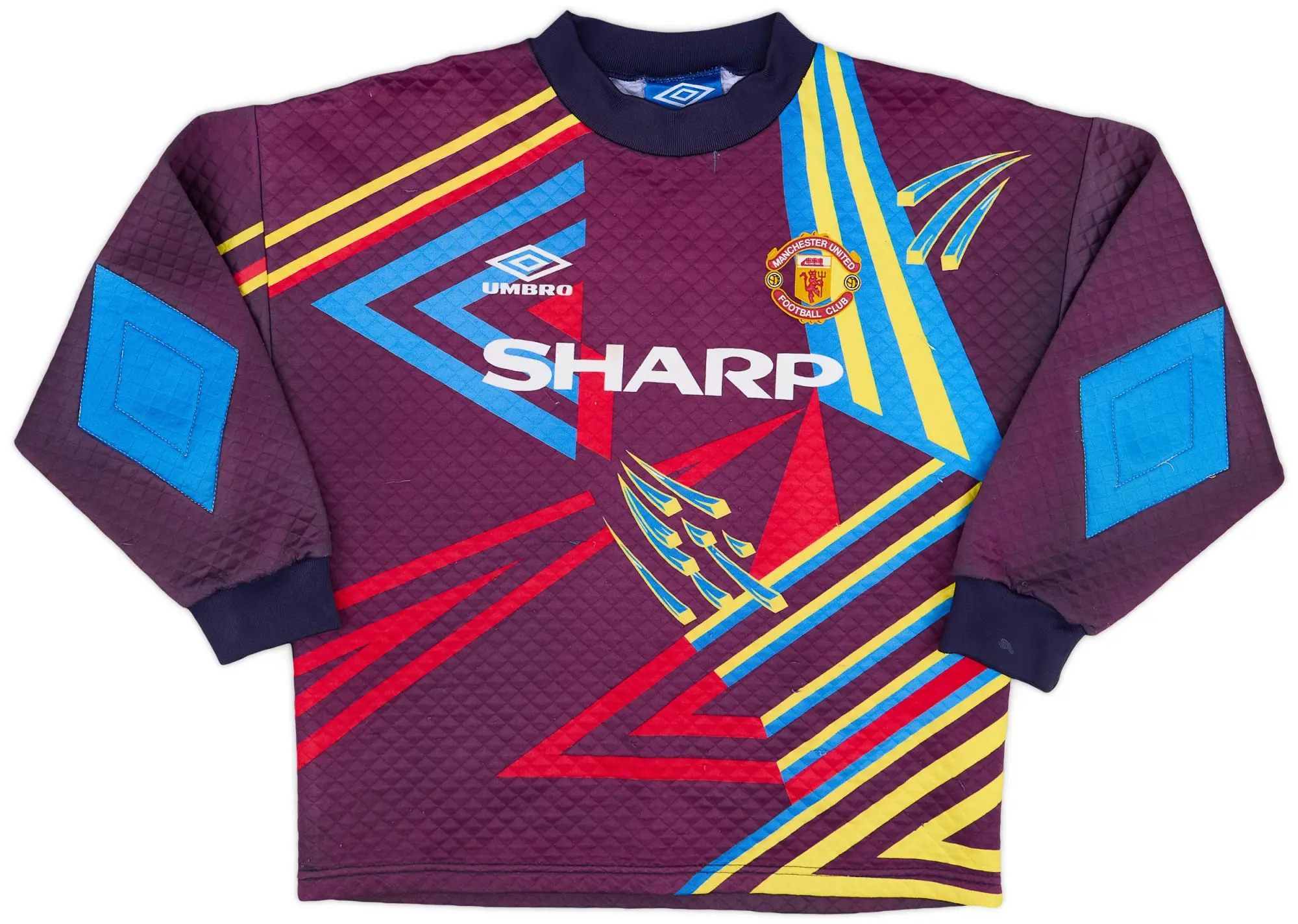 Umbro 1992-93 Manchester United GK Shirt #1 - 8/10 - (L.Boys)