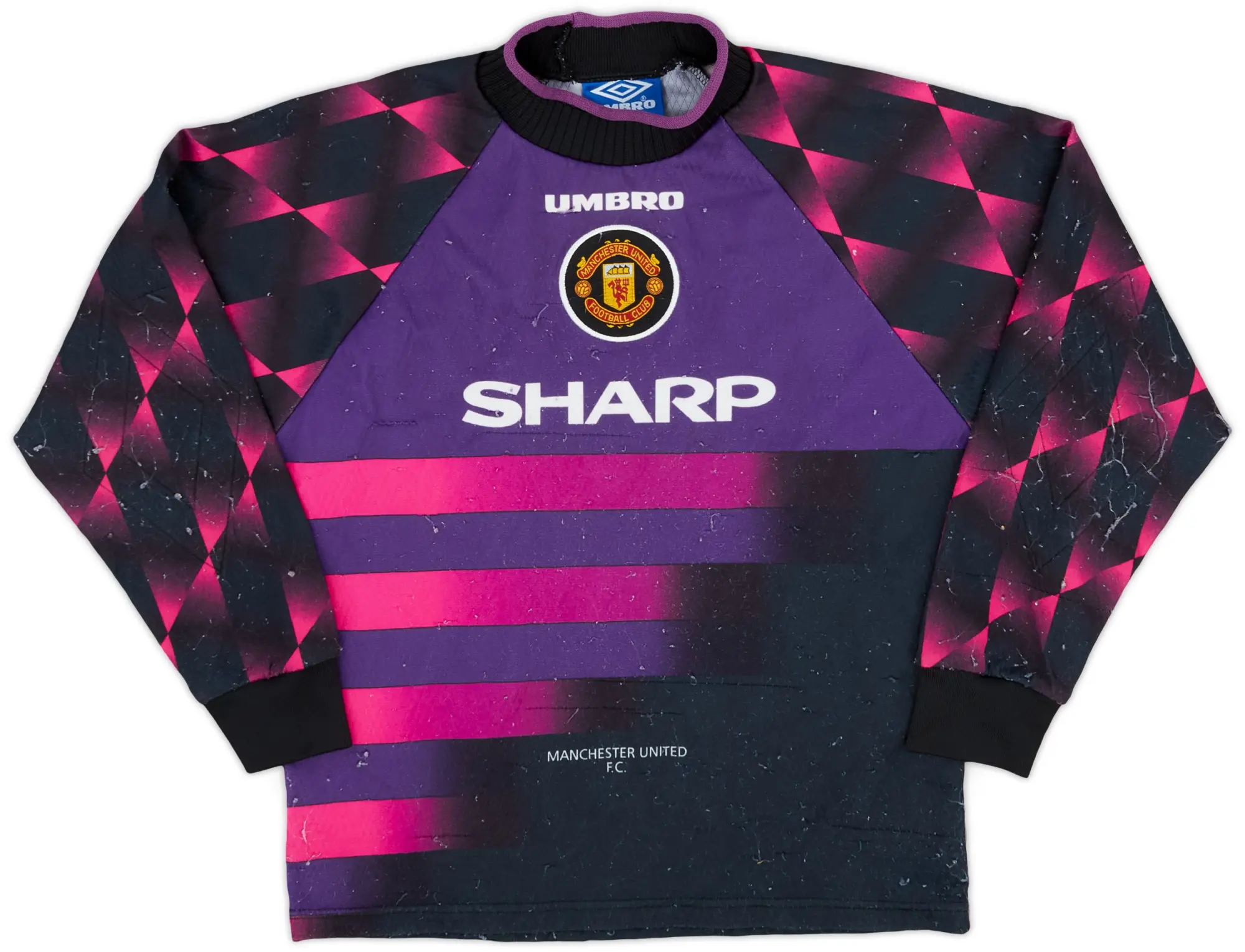 Umbro 1996-97 Manchester United Purple GK Shirt - 5/10 - (L.Boys)