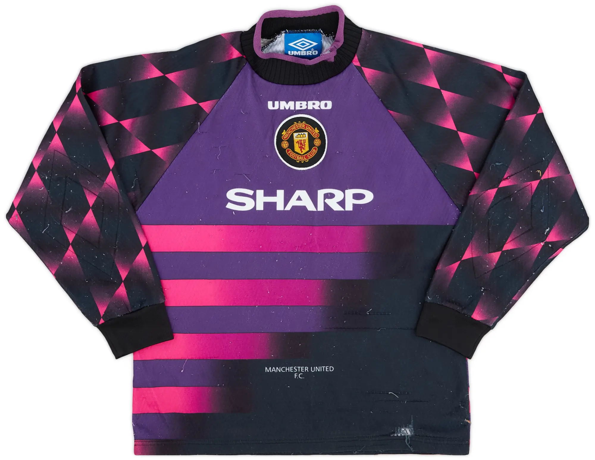 Umbro 1996-97 Manchester United Purple GK Shirt - 4/10 - (L.Boys)