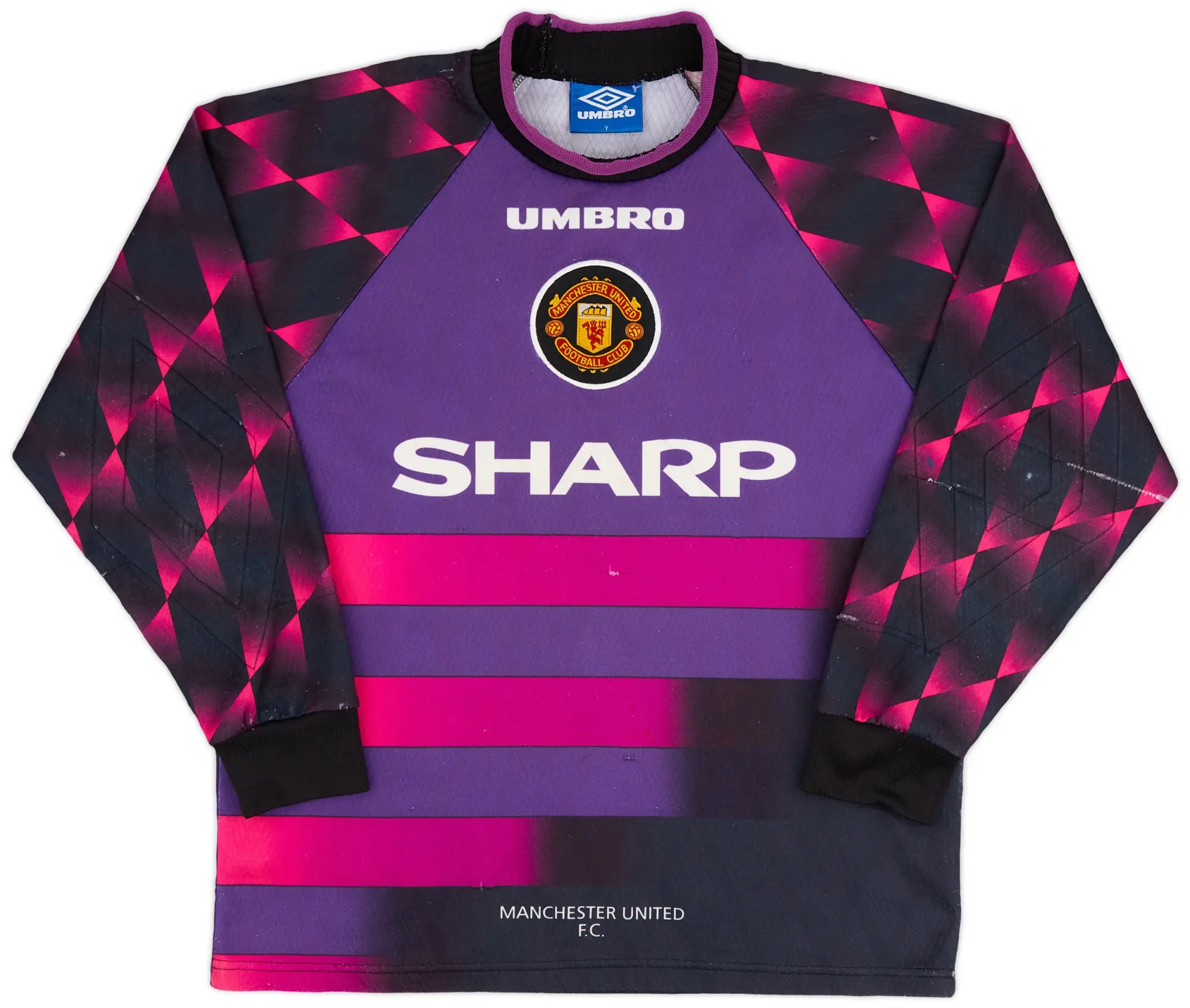 Umbro 1996-97 Manchester United Purple GK Shirt - 6/10 - (Y)