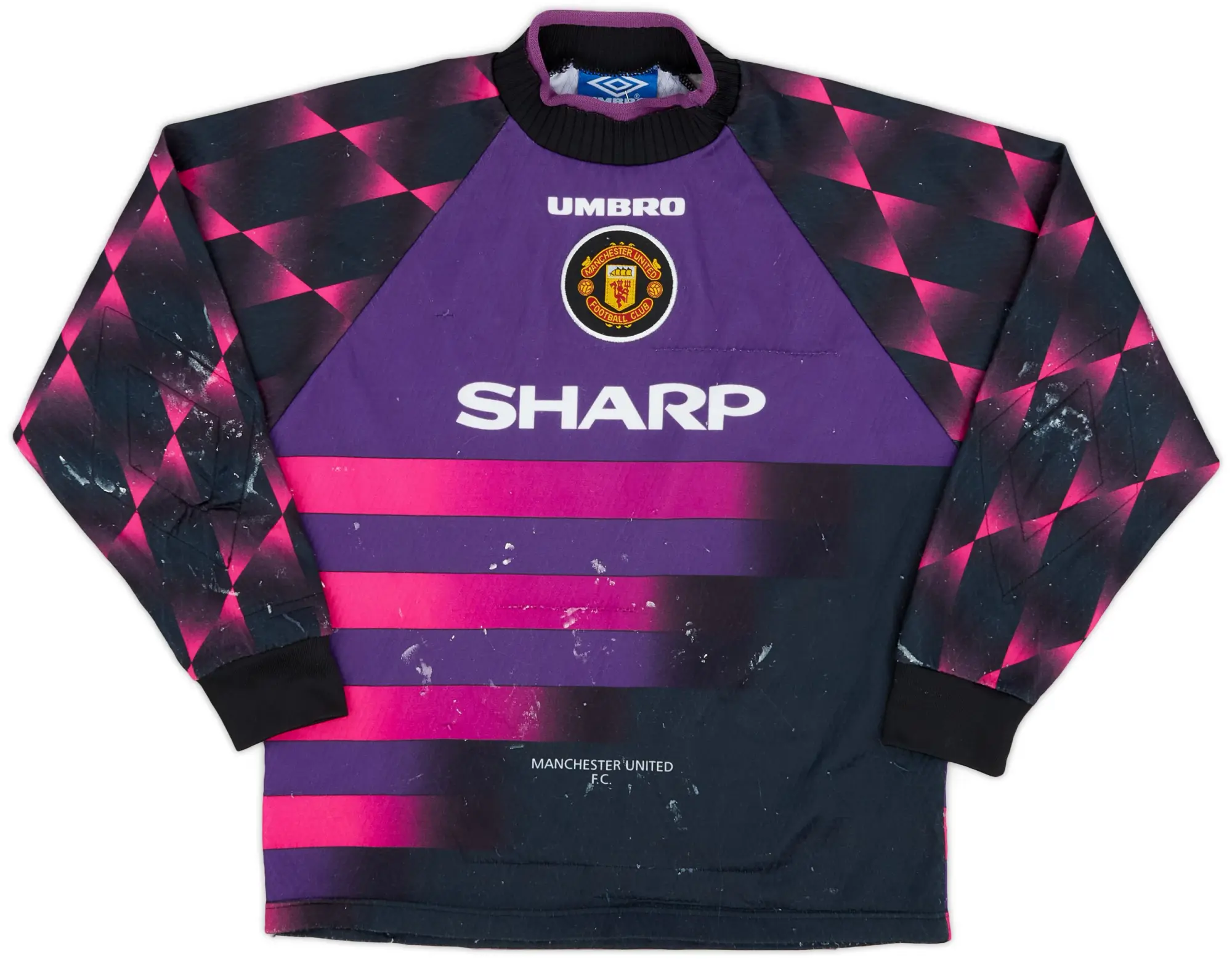 Umbro 1996-97 Manchester United Purple GK Shirt - 4/10 - (L.Boys)