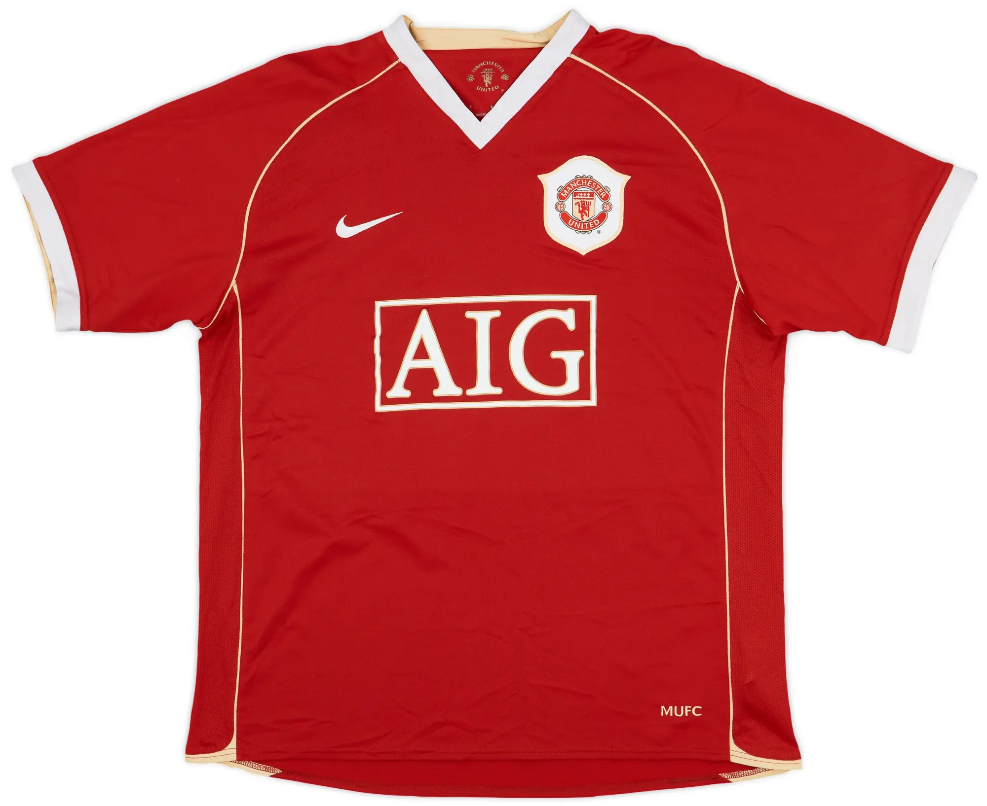 Nike 2006-07 Manchester United Home Shirt - 8/10 - (L.Boys)
