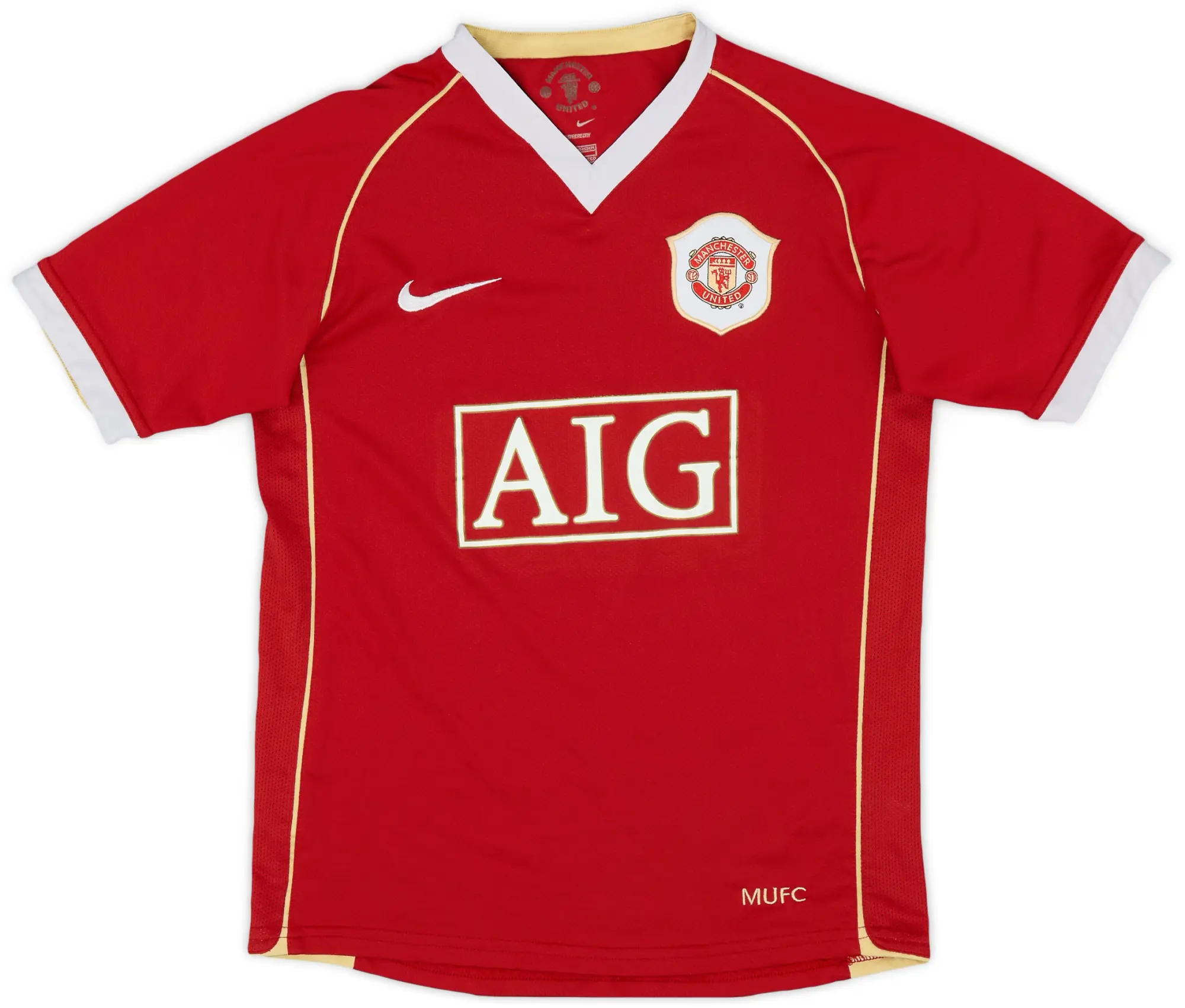 Nike 2006-07 Manchester United Home Shirt - 9/10 - (M.Boys)