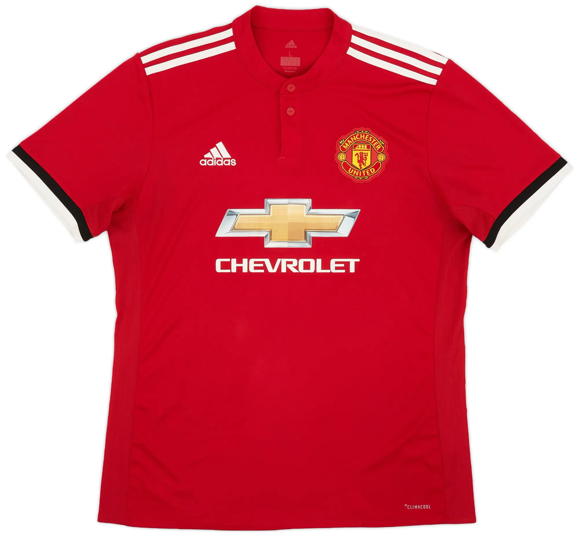 adidas 2017-18 Manchester United Home Shirt - 6/10 - (L)
