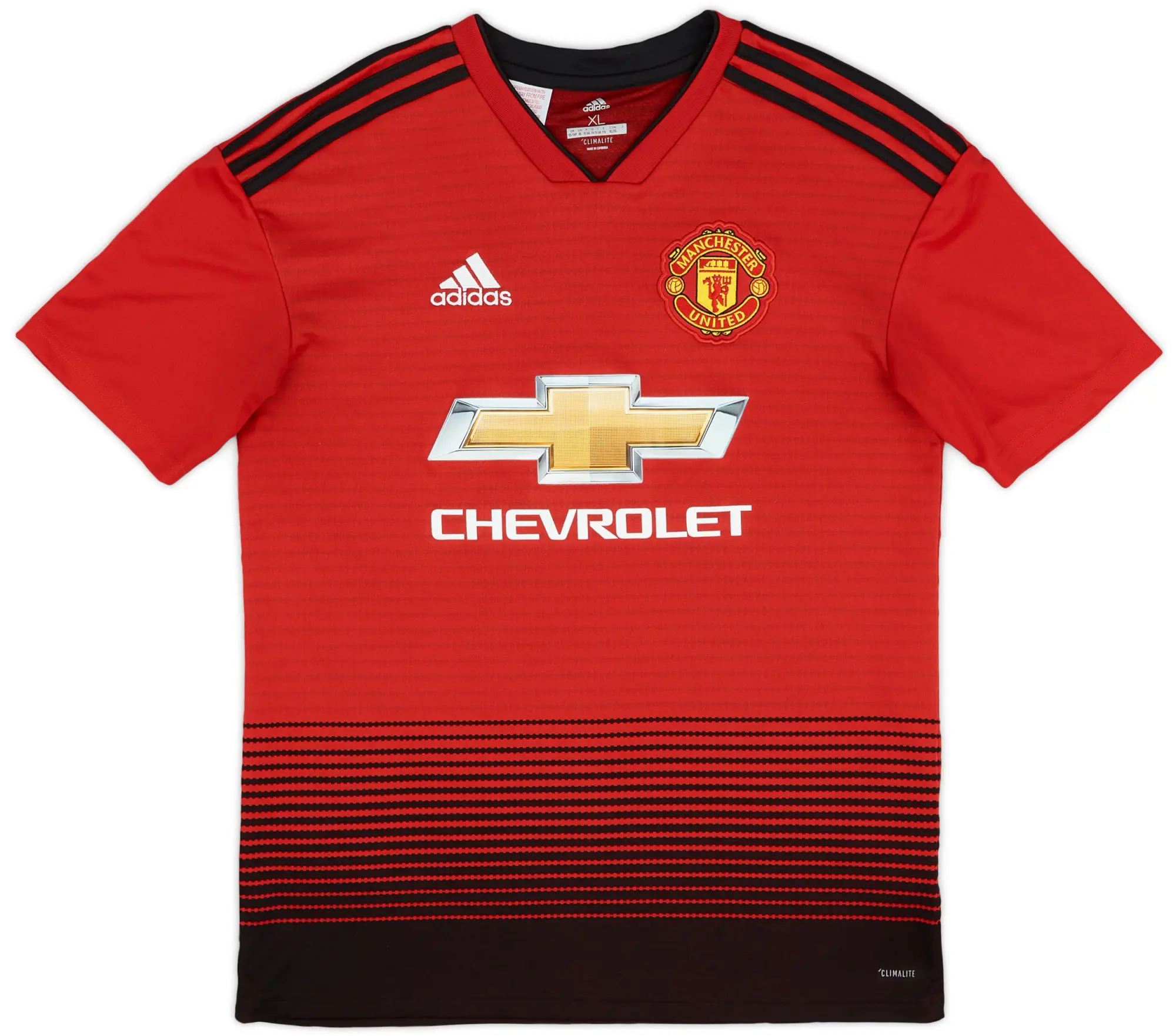 adidas 2018-19 Manchester United Home Shirt - 8/10 - (XL.Boys)