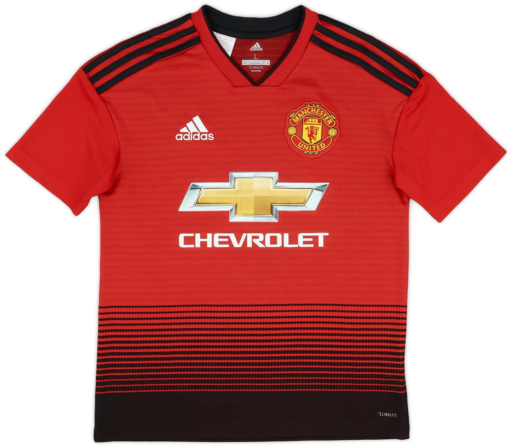 adidas 2018-19 Manchester United Home Shirt - 9/10 - (XL.Boys)