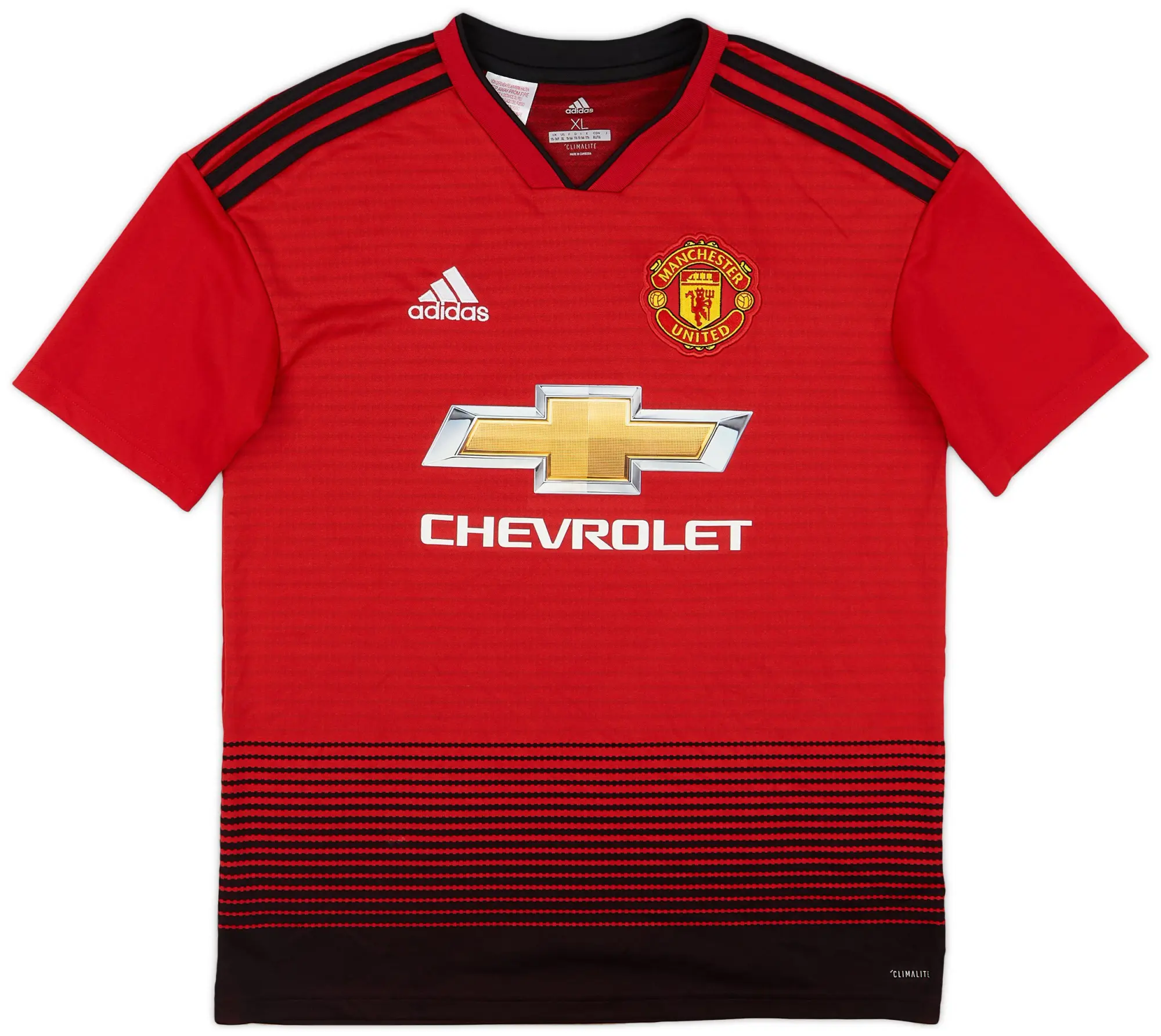 adidas 2018-19 Manchester United Home Shirt - 9/10 - (XL.Boys)