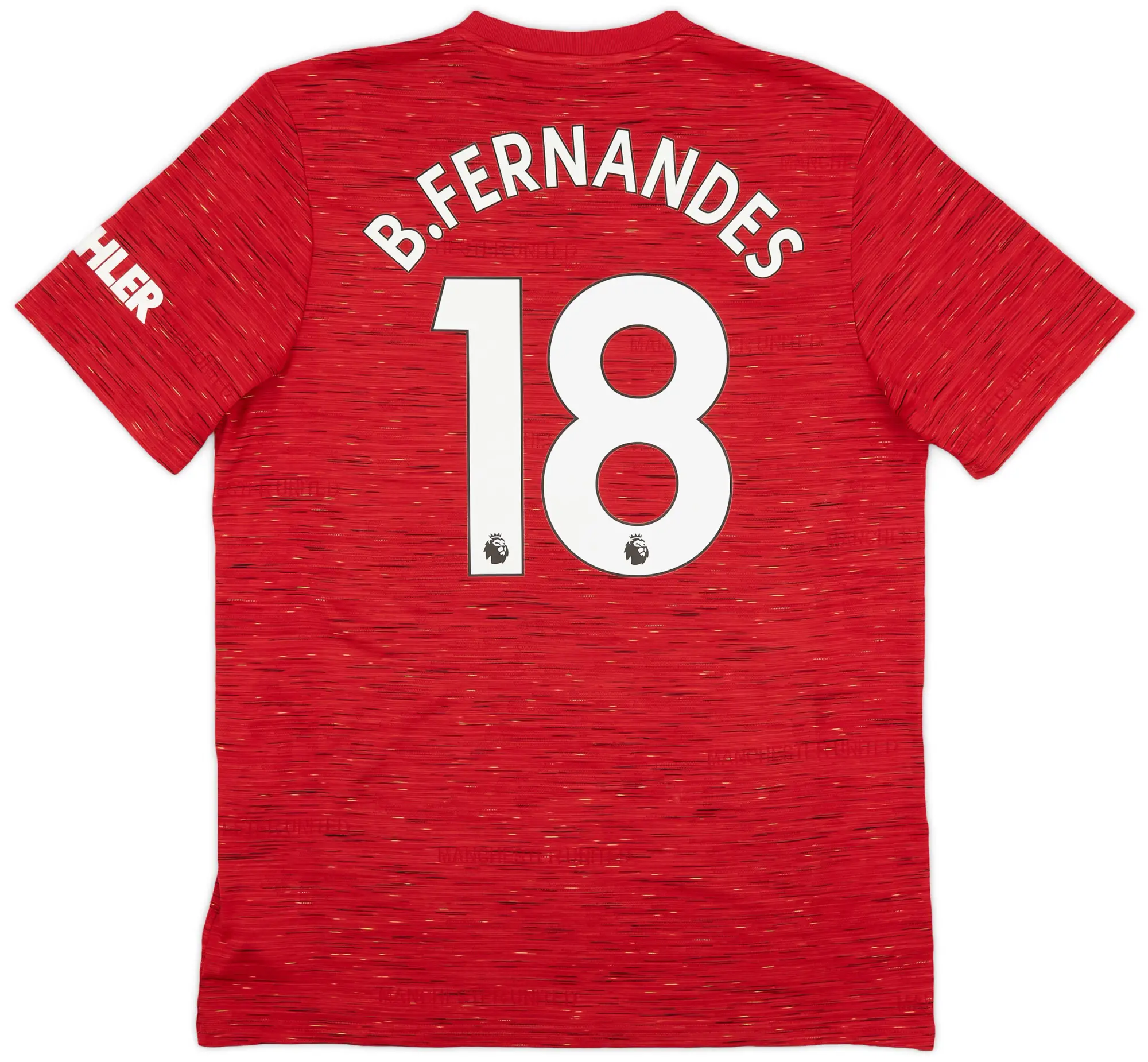 adidas 2020-21 Manchester United Home Shirt B.Fernandes #18 - 9/10 - (L)