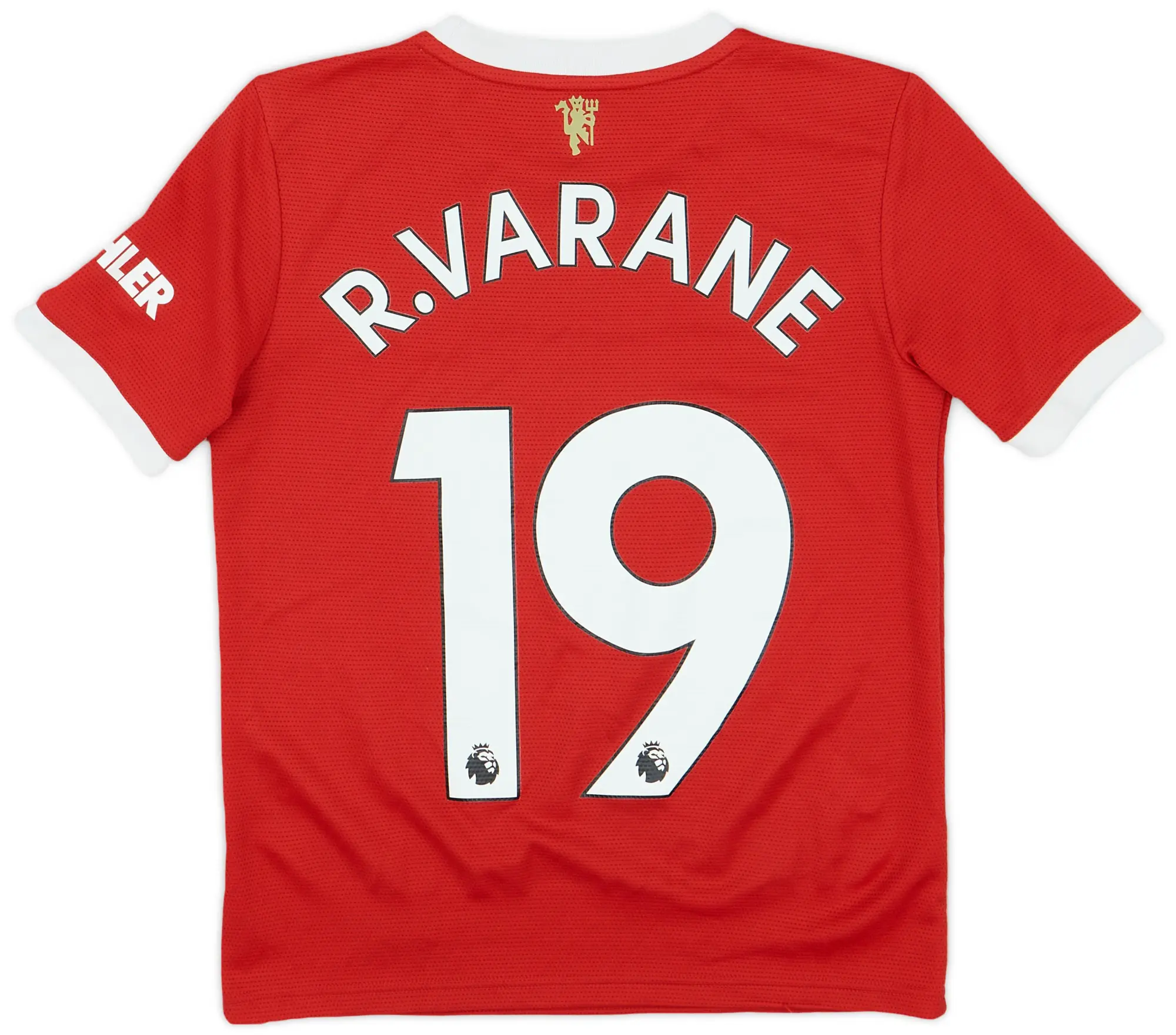 adidas 2021-22 Manchester United Home Shirt R.Varane #19 - 8/10 - (M.Boys)