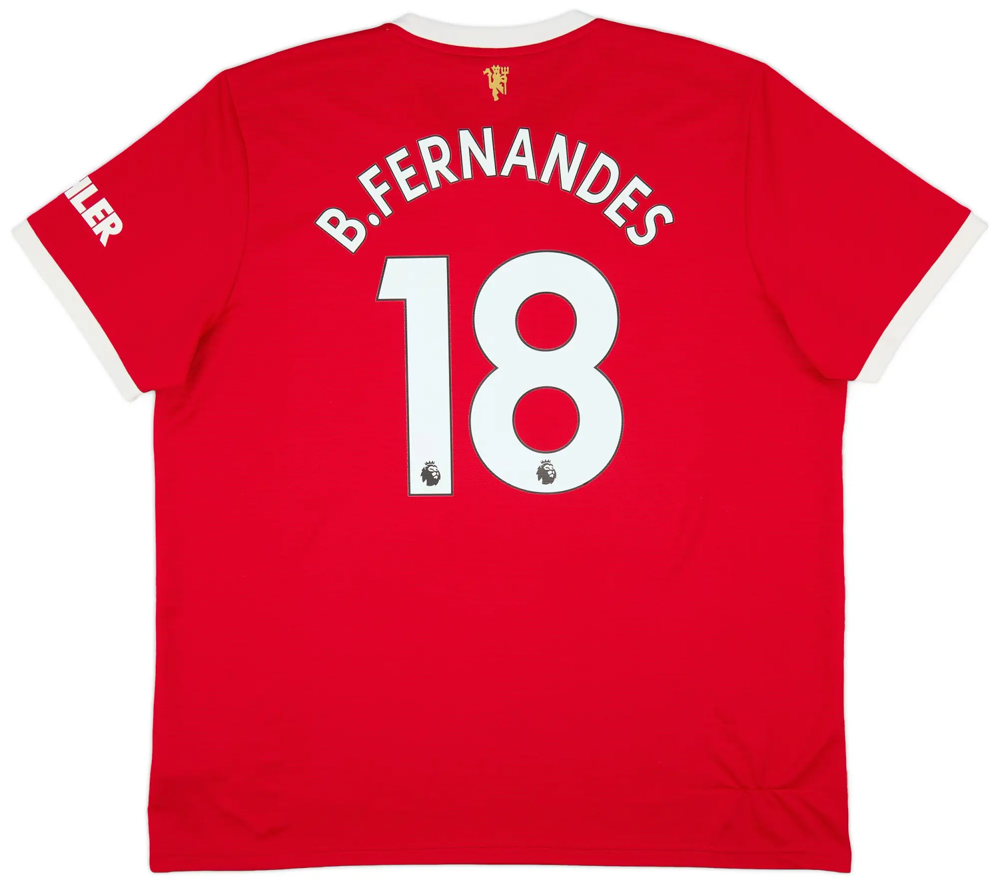 adidas 2021-22 Manchester United Home Shirt B. Fernandes #8 - 7/10 - (XXL)