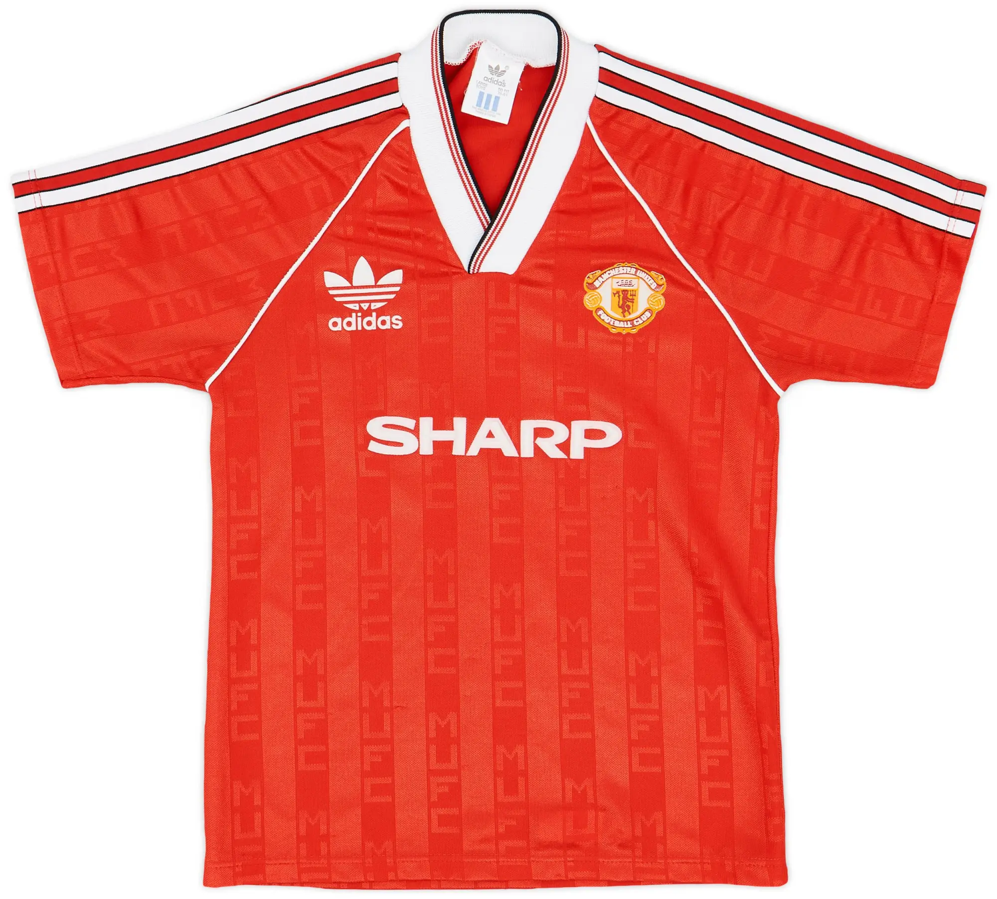 adidas 1988-90 Manchester United Home Shirt - 8/10 - (L.Boys)