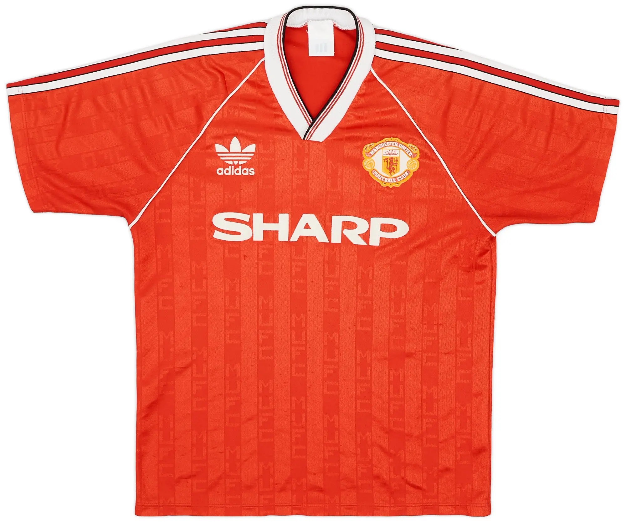 adidas 1988-90 Manchester United Home Shirt - 7/10 - (M.Boys)