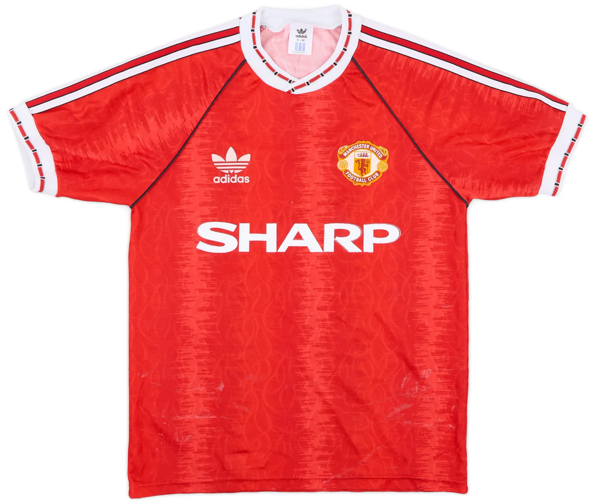 adidas Manchester United Mens SS Home Shirt 1990/92