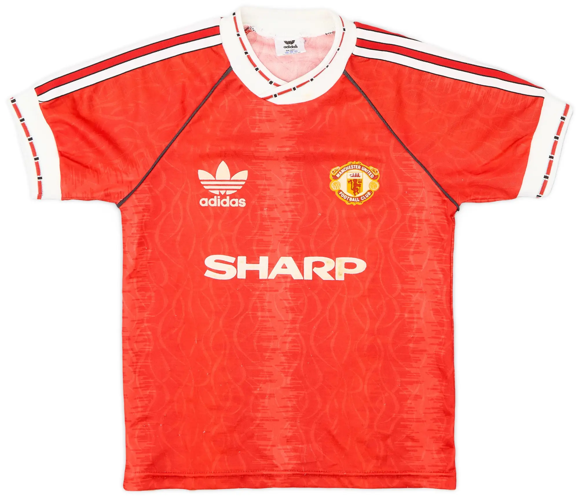adidas 1990-92 Manchester United Home Shirt - 8/10 - (S.Boys)