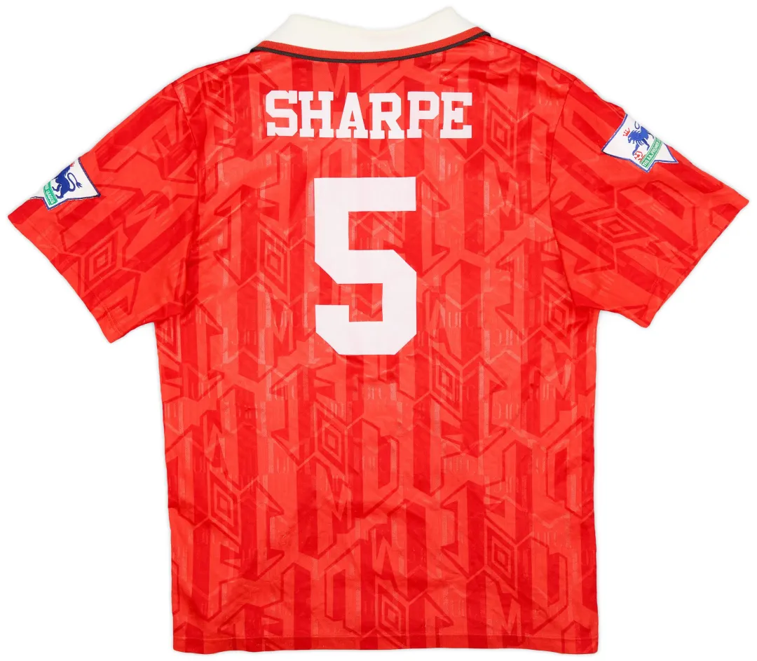 Umbro Manchester United Mens SS Home Shirt 1992/94 | MUNH92702-137