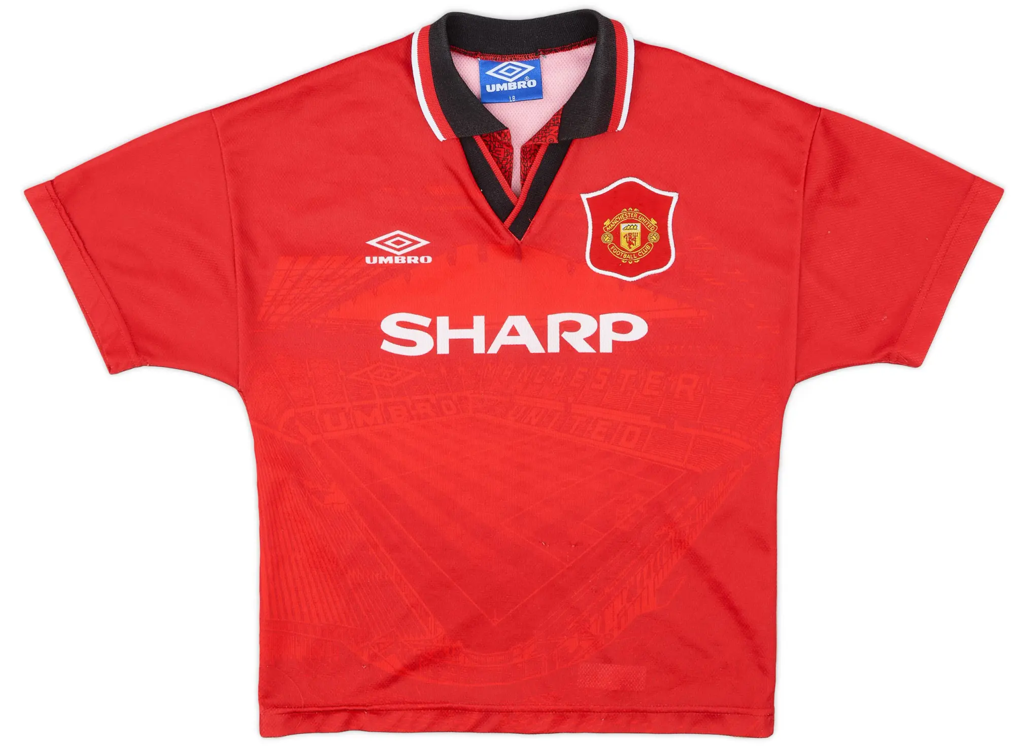 Umbro 1994-96 Manchester United Home Shirt - 8/10 - (L.Boys)