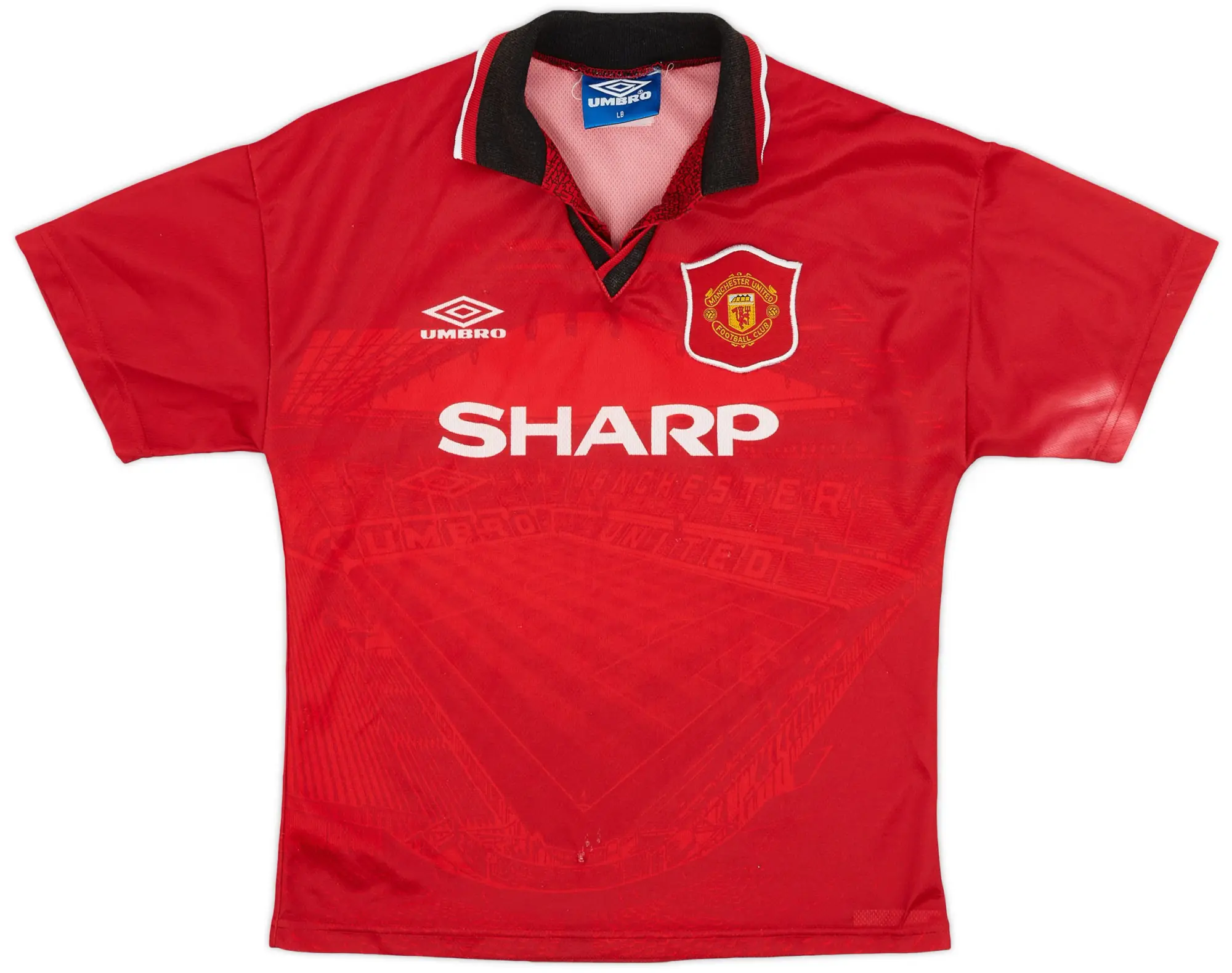 Umbro 1994-96 Manchester United Home Shirt - 5/10 - (L.Boys)