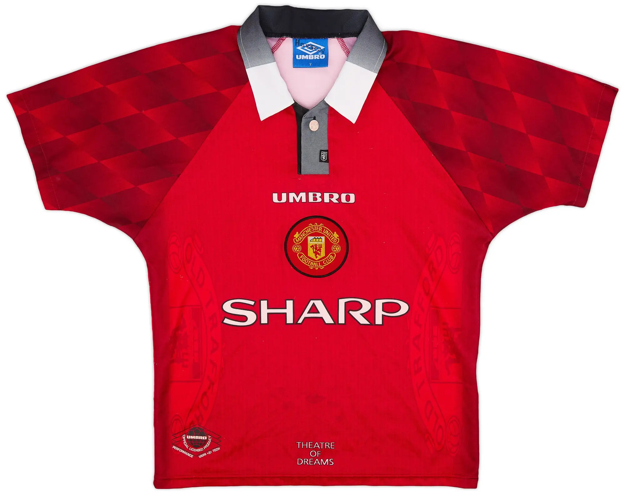 Umbro 1996-98 Manchester United Home Shirt - 8/10 - (Y)