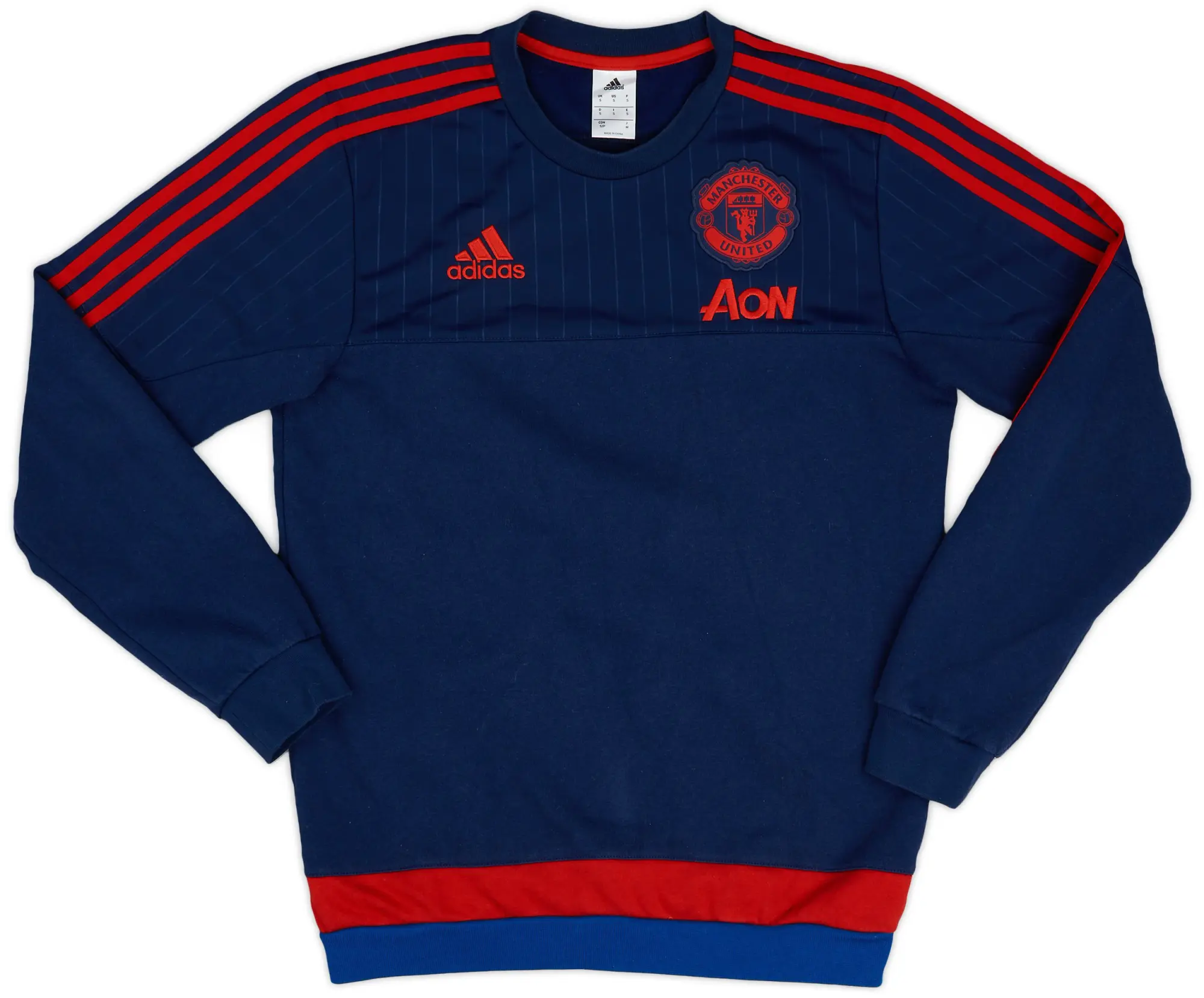 2015-16 Manchester United adidas Sweat Top - 9/10 - (S)