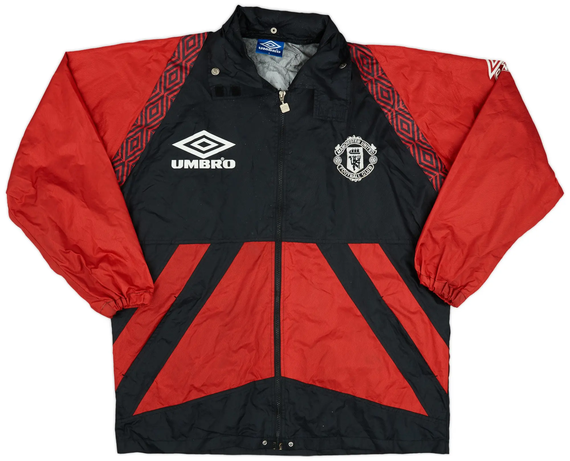 1995-97 Manchester United Umbro Hooded Rain Jacket - 6/10 - (S)