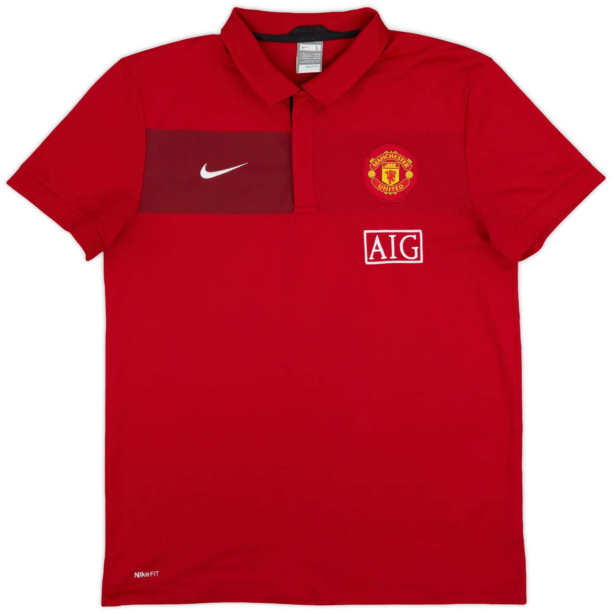 2009-10 Manchester United Nike Polo Shirt - 9/10 - (L)