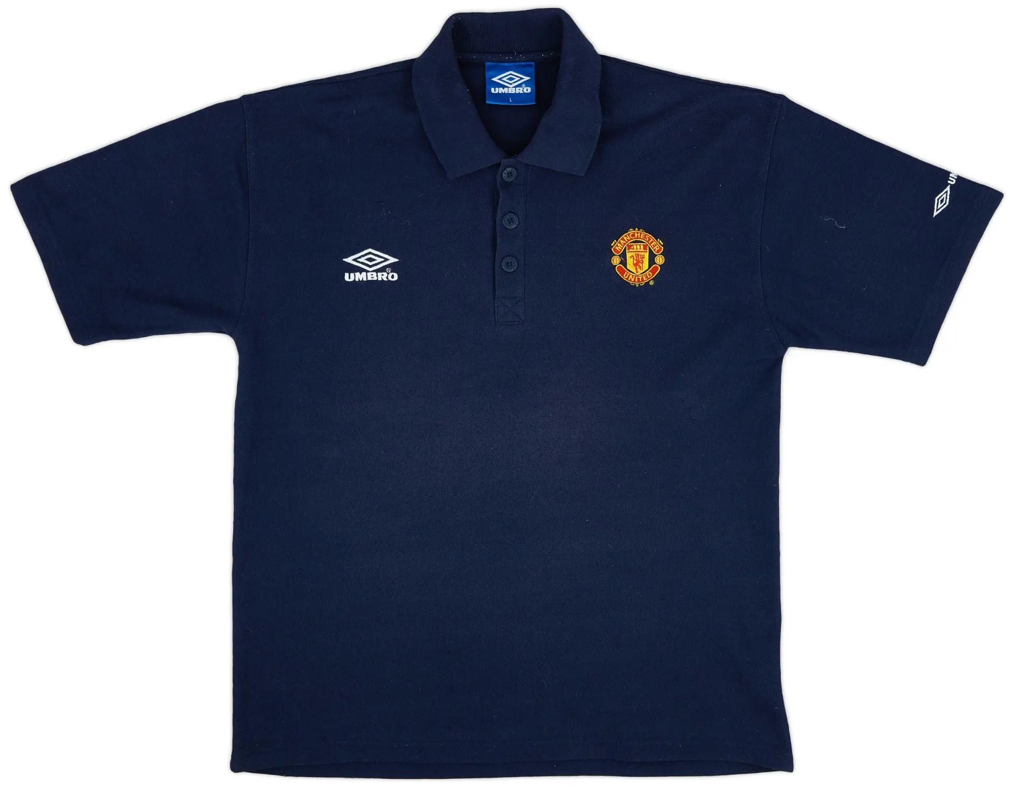 1998-99 Manchester United Umbro Polo Shirt - 8/10 - (L)