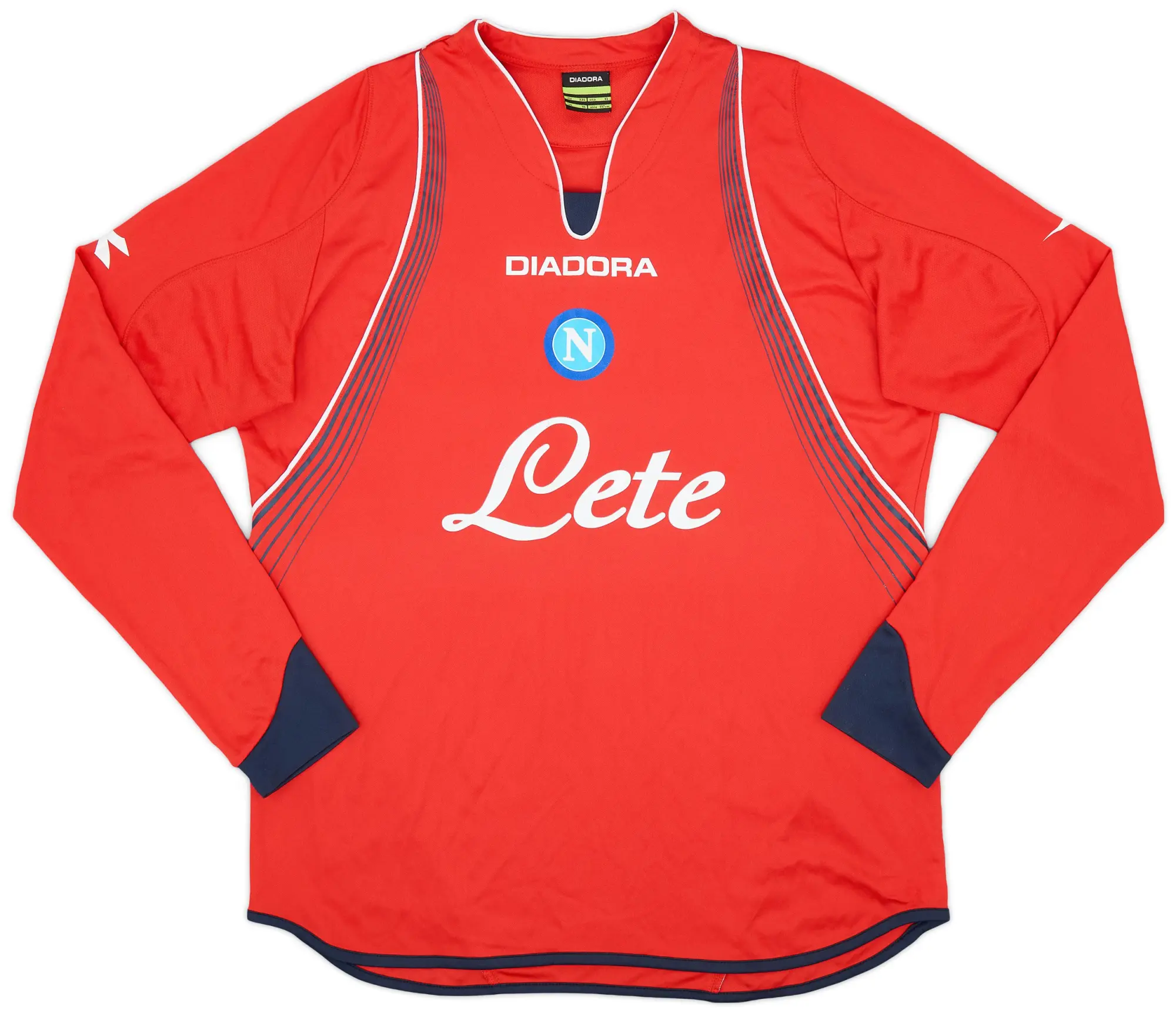 Diadora 2007-08 Napoli Away L/S Shirt - 7/10 - (XL)