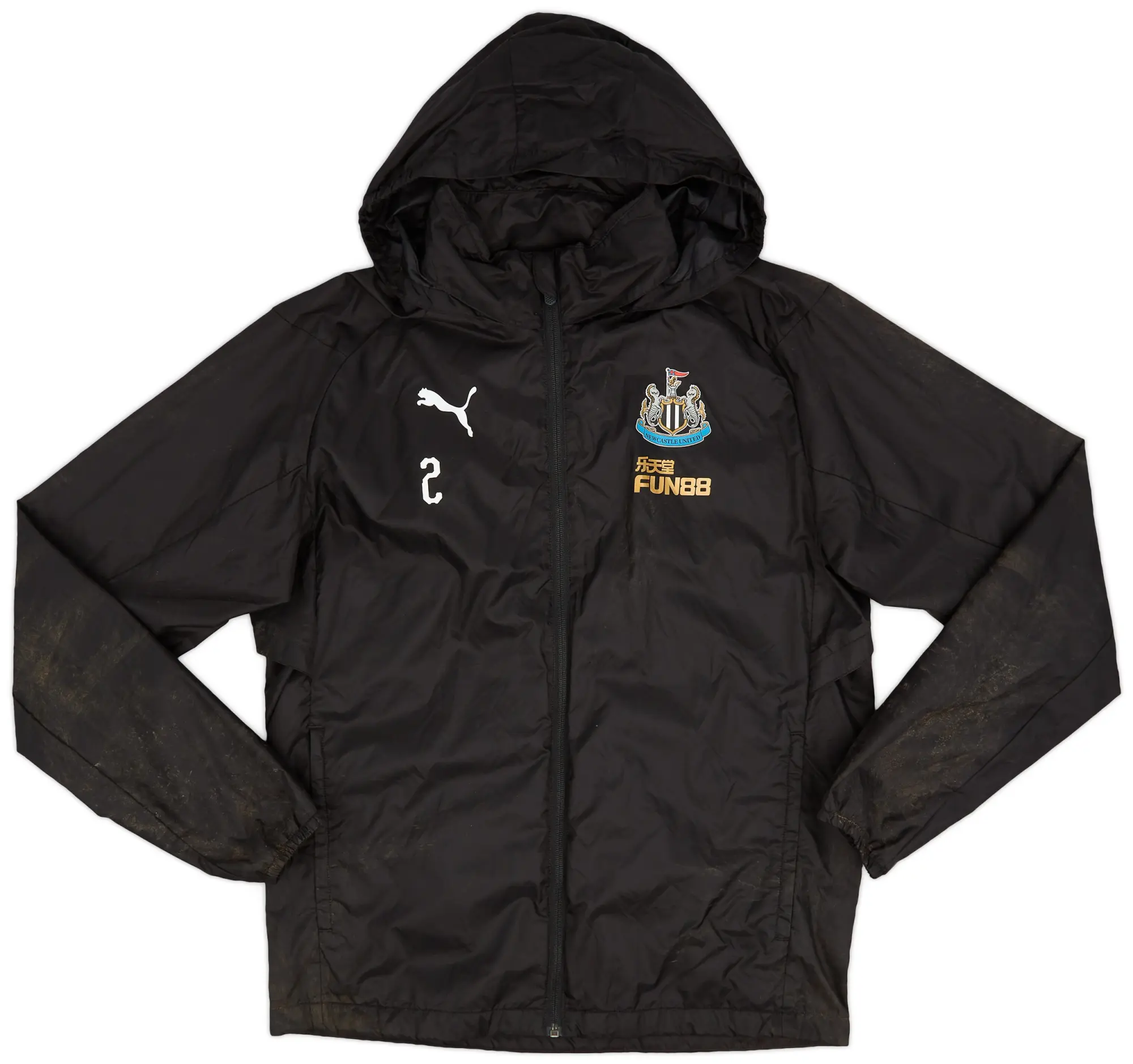 Puma 2017-18 Newcastle Player Issue Hooded Rain Jacket #2 - 5/10 - (M)