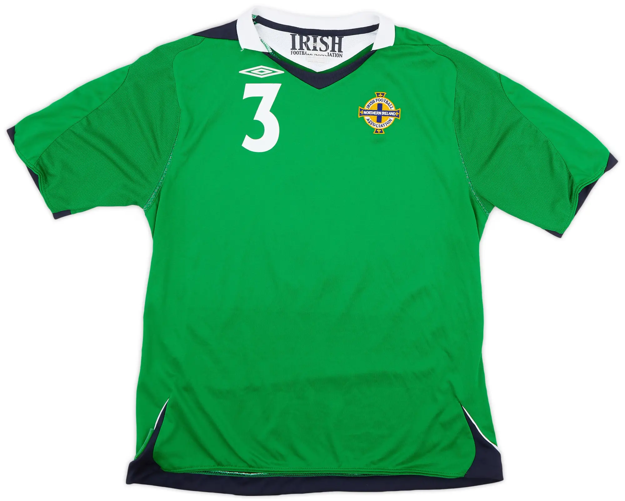 Umbro 2006-08 Northern Ireland Home Shirt #3 - 6/10 - (XL.Boys)