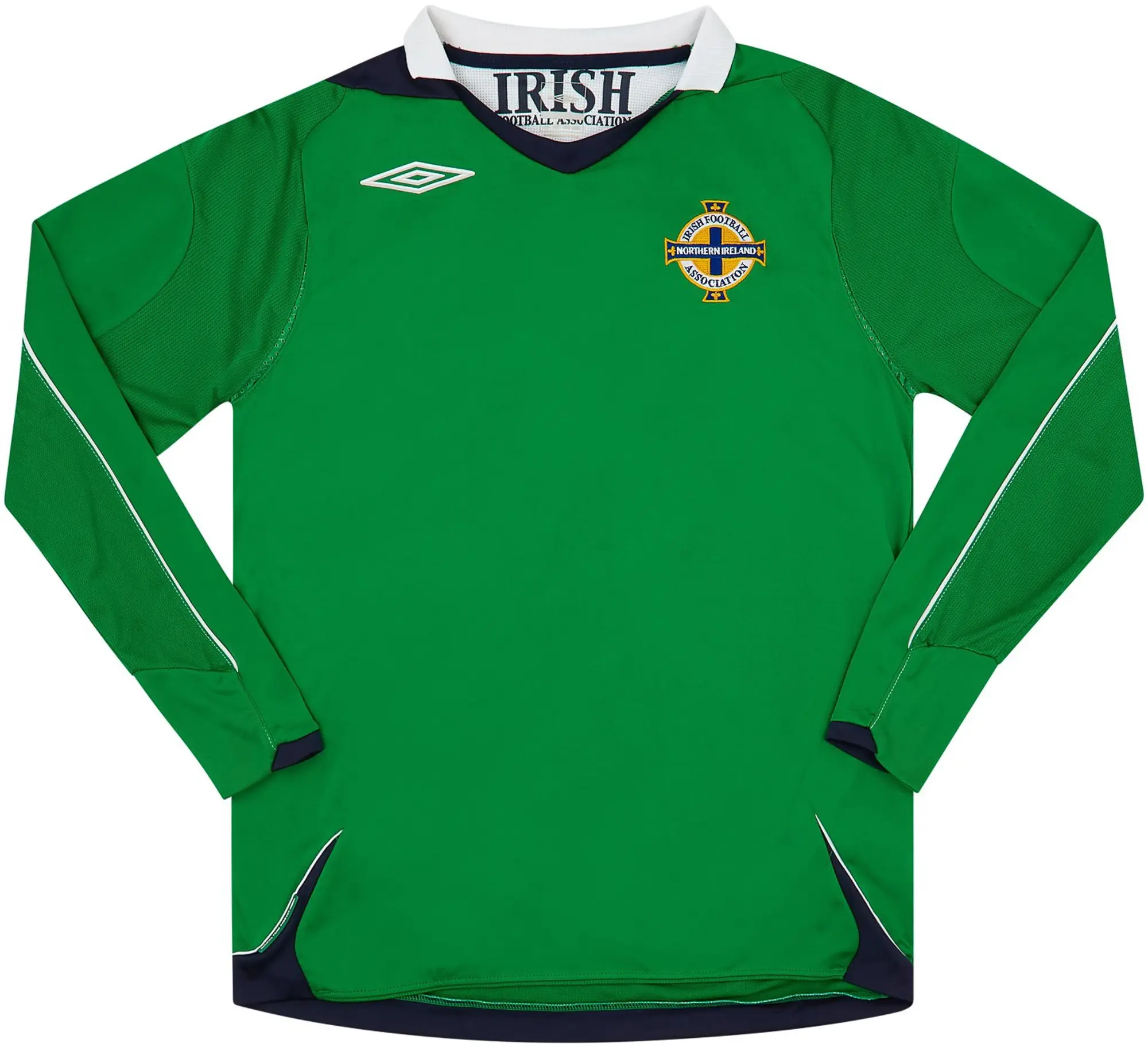 Umbro 2006-08 Northern Ireland Home L/S Shirt - 8/10 - (S)