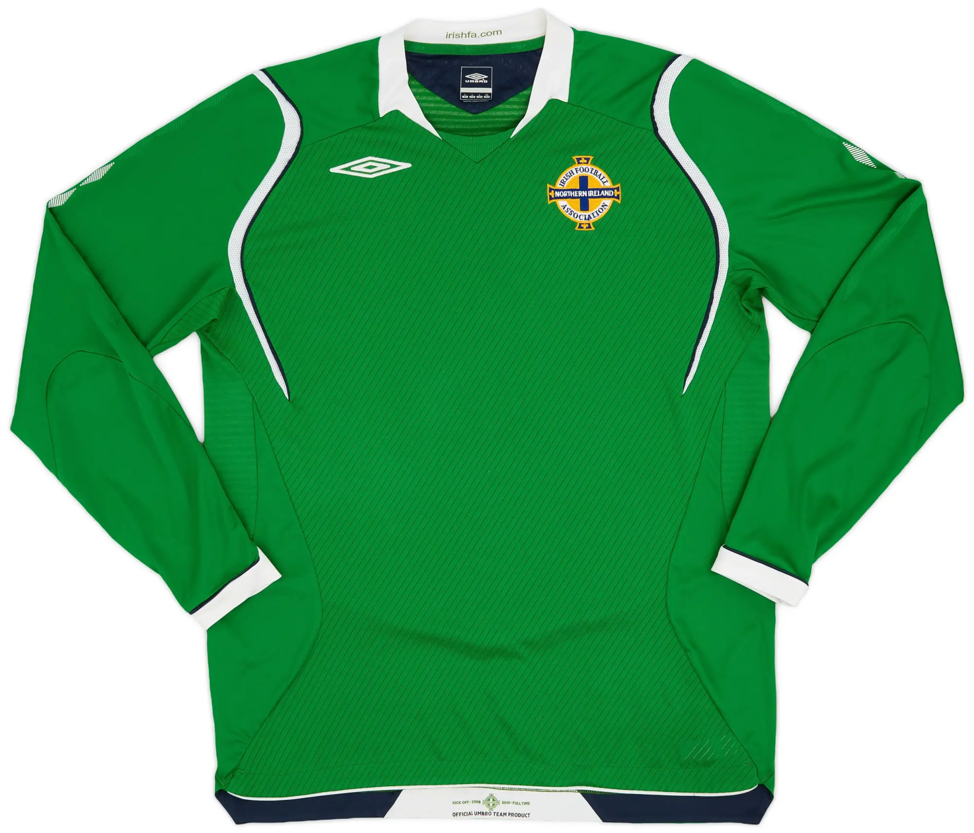 Umbro 2008-10 Northern Ireland Home L/S Shirt #9 - 8/10 - (L)