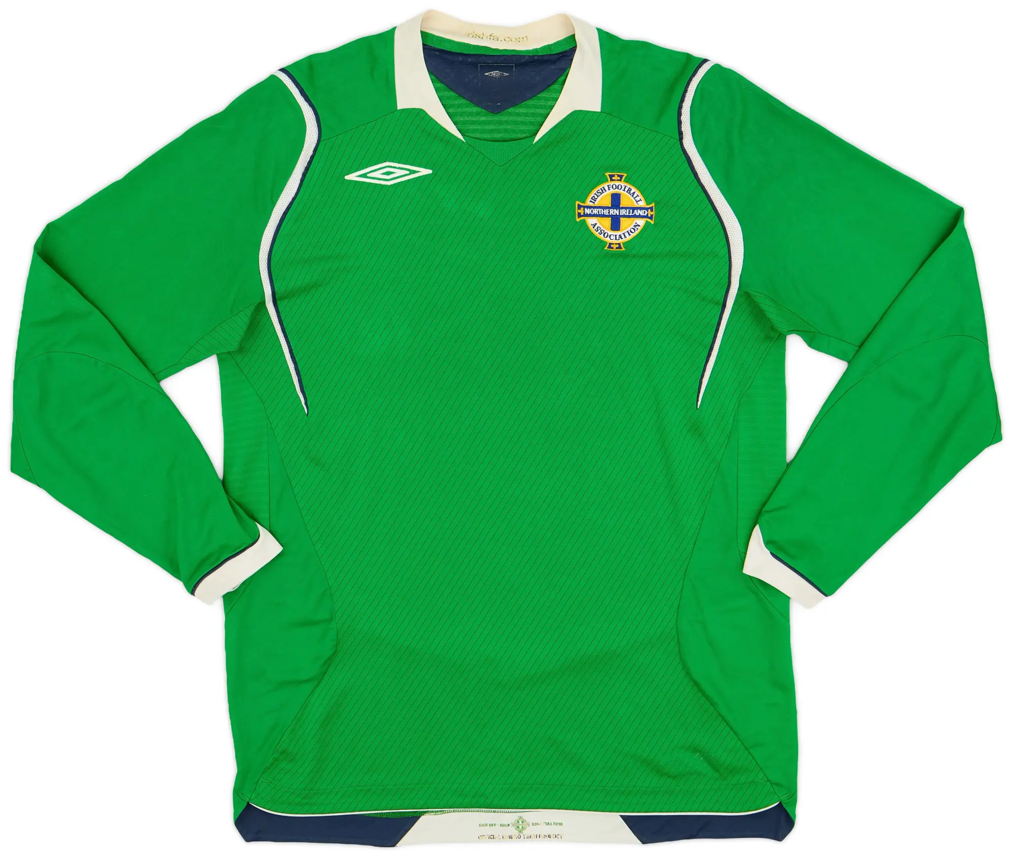 Umbro 2008-10 Northern Ireland Home L/S Shirt - 7/10 - (M)