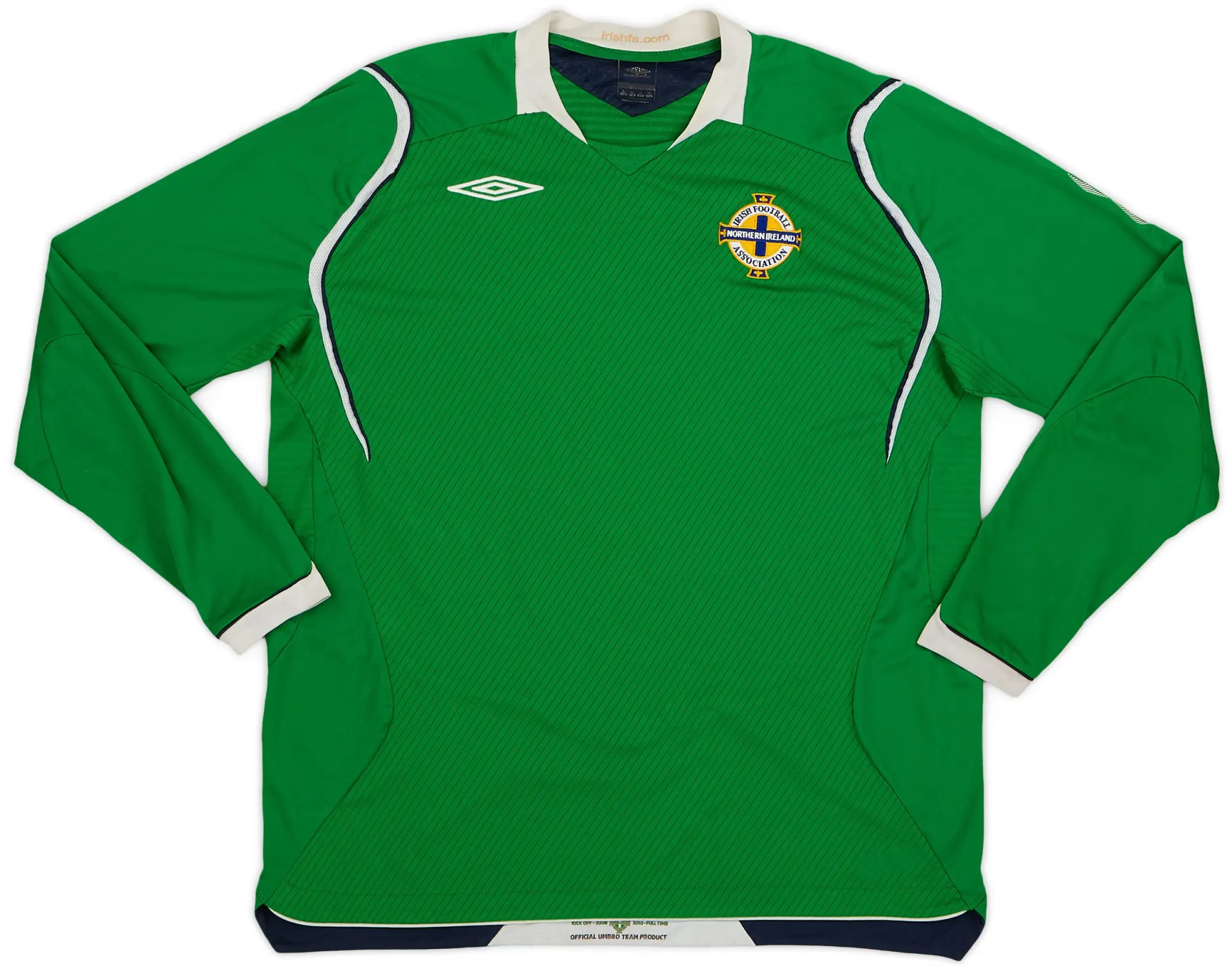 Umbro 2008-10 Northern Ireland Home L/S Shirt - 8/10 - (XL)