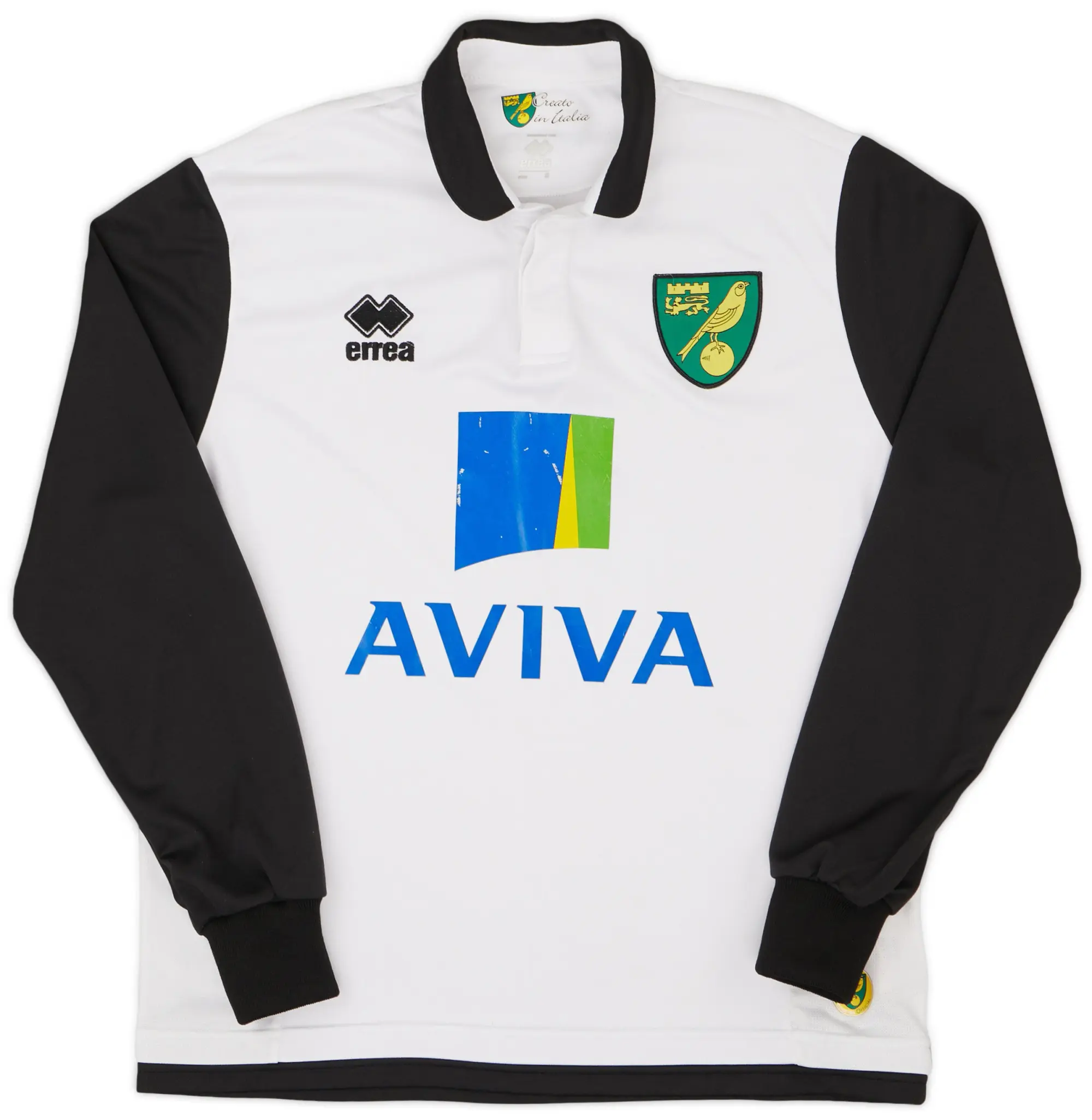 Errea 2013-14 Norwich Away L/S Shirt - 6/10 - (S)