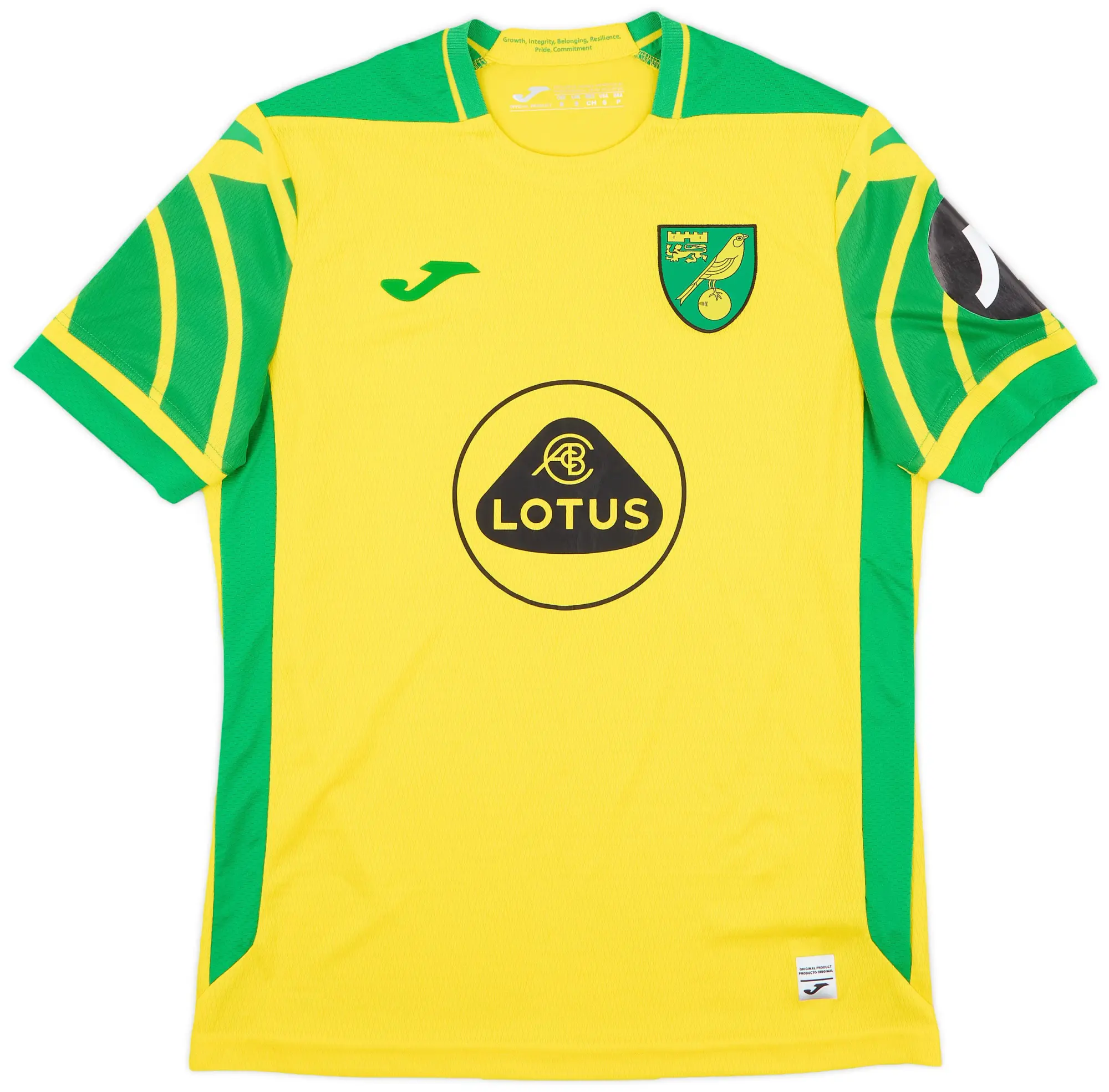 Joma 2021-22 Norwich Home Shirt - 9/10 - (S)
