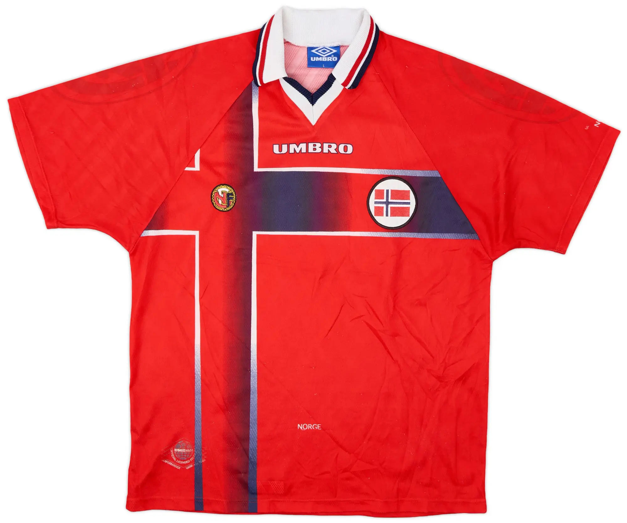 Umbro 1997-98 Norway Home Shirt - 7/10 - (L)