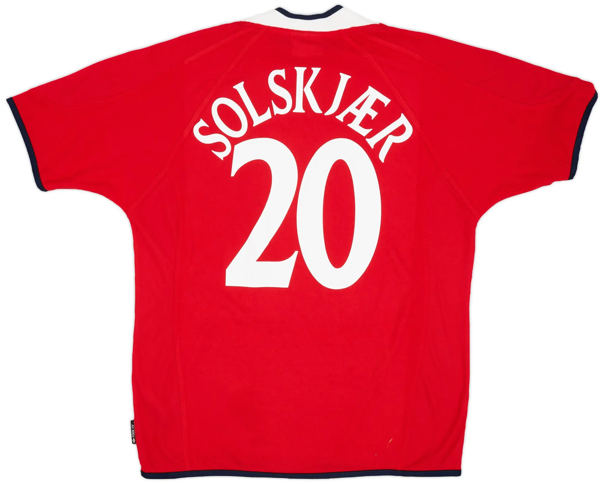 Umbro 2000-02 Norway Home Shirt Solskjaer #20 - 7/10 - (L)