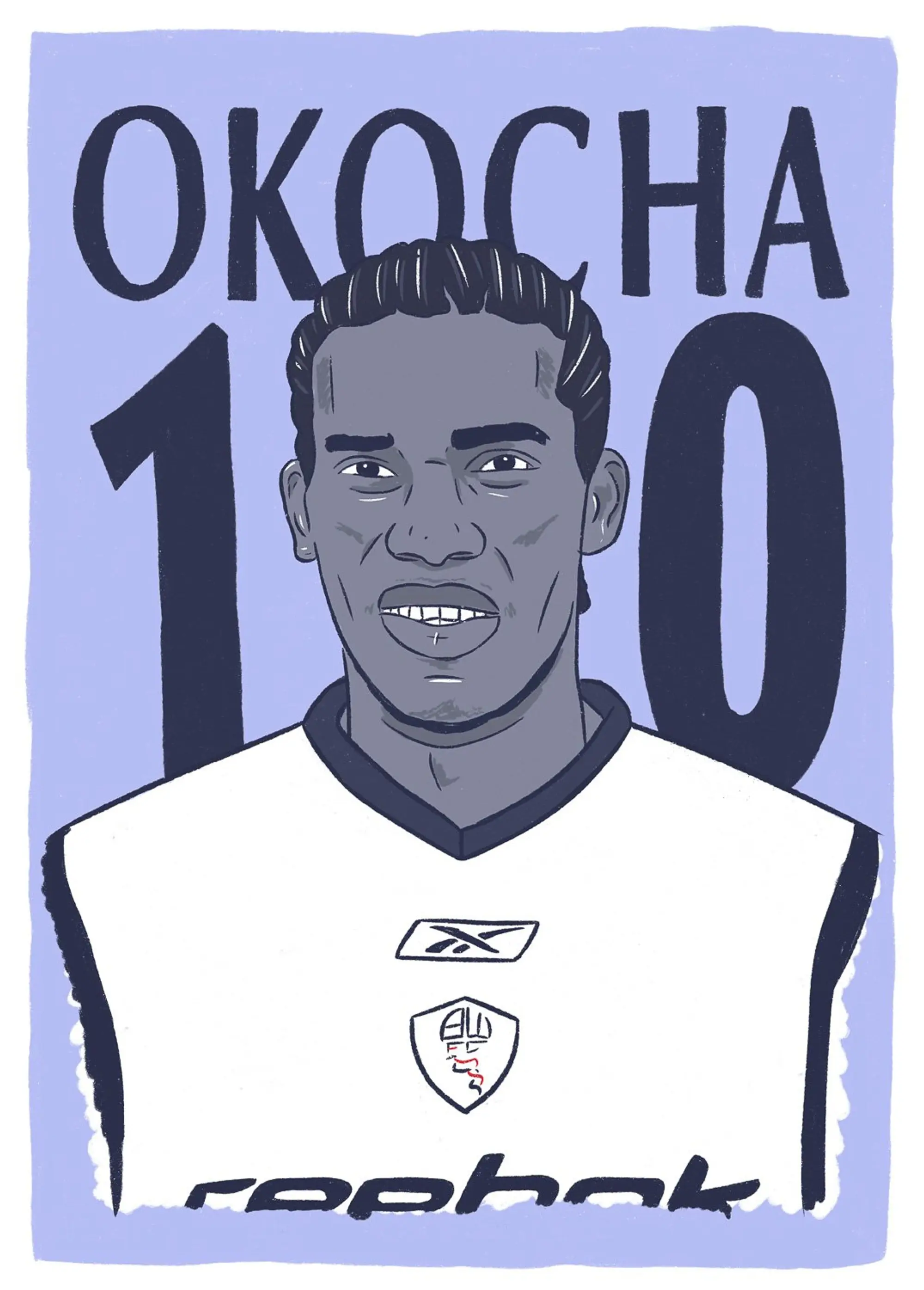 Accessories 2001-03 Bolton Okocha #10 Premier League Icons Poster/Print