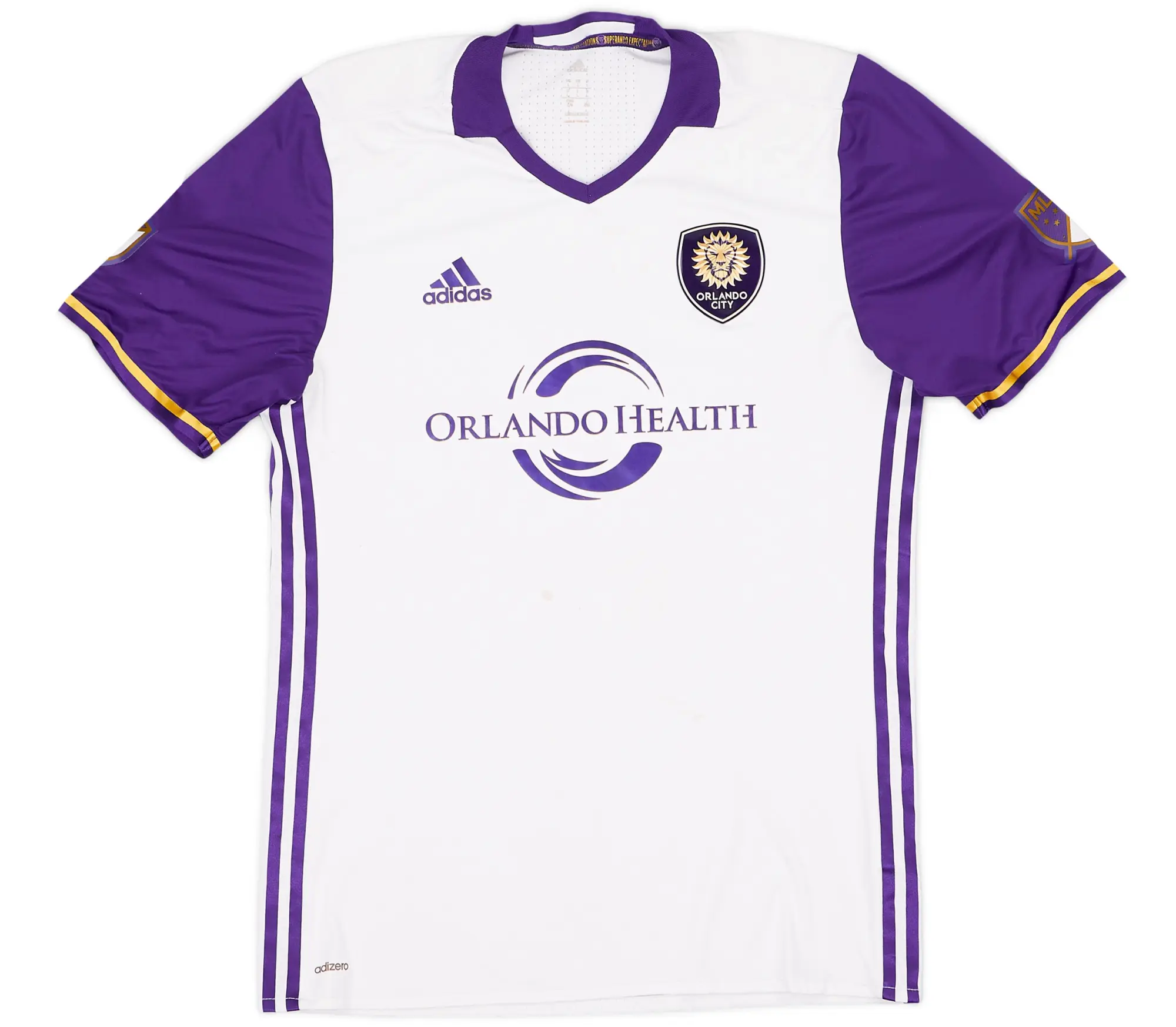 adidas 2016 Orlando City Authentic Away Shirt - 7/10 - (L)