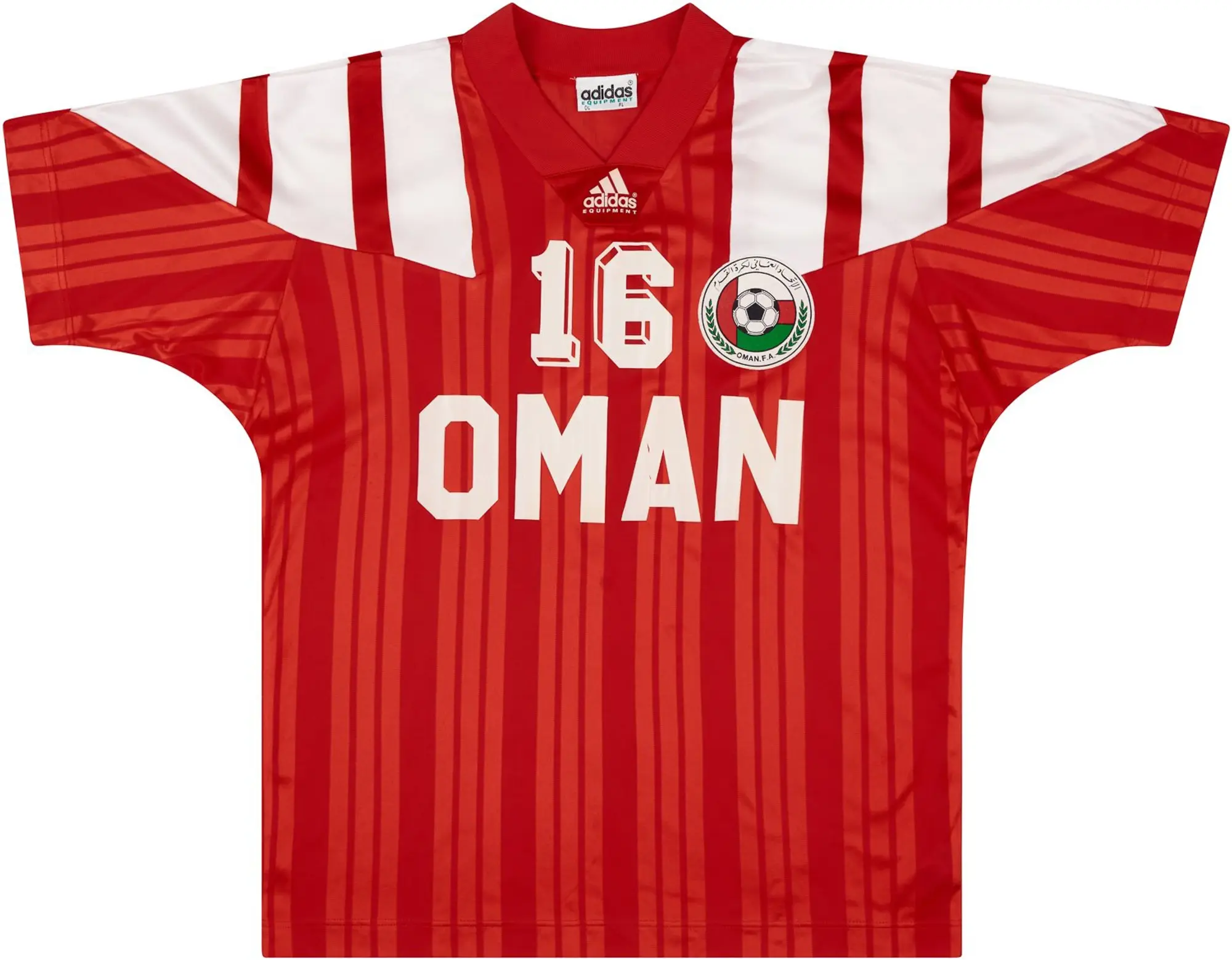 adidas 1995 Oman Match Worn Home Shirt #16 (v England U-16)