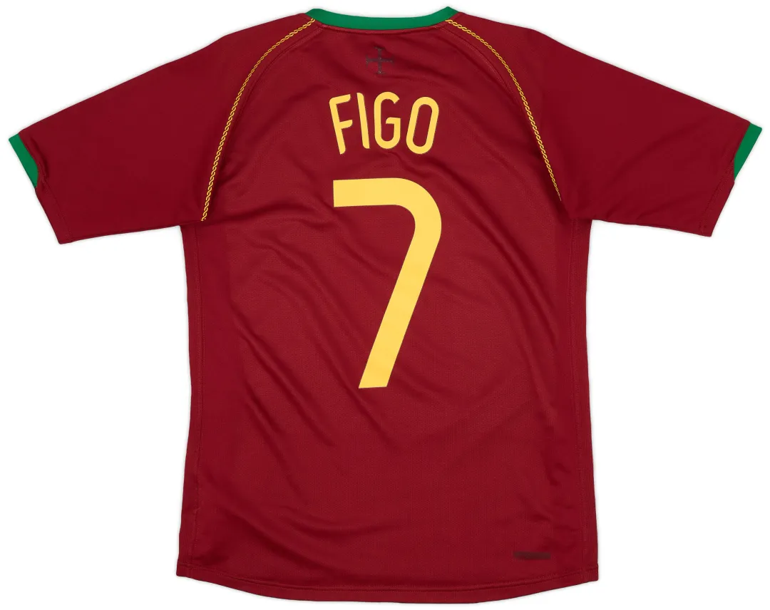 Nike 2006-08 Portugal Home Shirt Figo #7 - 8/10 - (S) | PGLH06-486