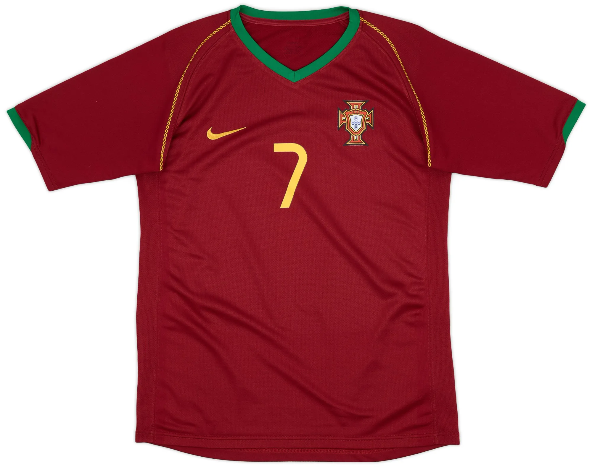 Nike 2006-08 Portugal Home Shirt Figo #7 - 8/10 - (S) | PGLH06-486