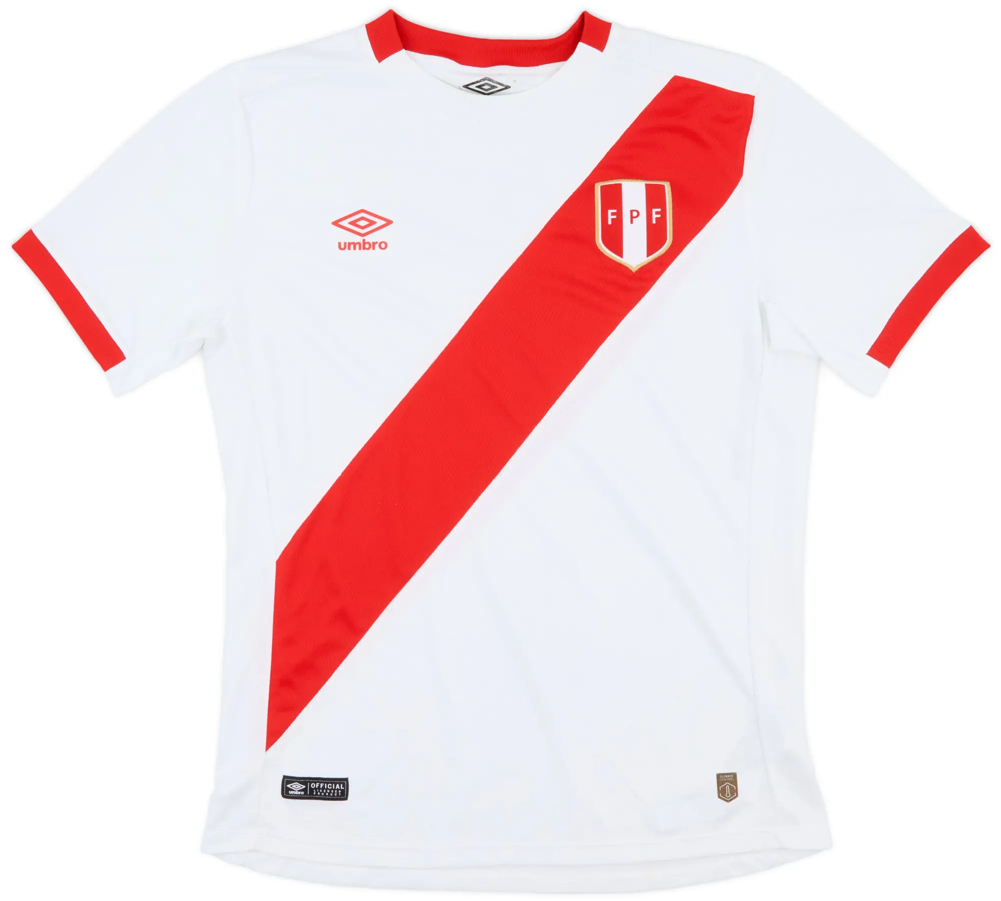 Umbro 2015 Peru Home Shirt - 7/10 - (M)